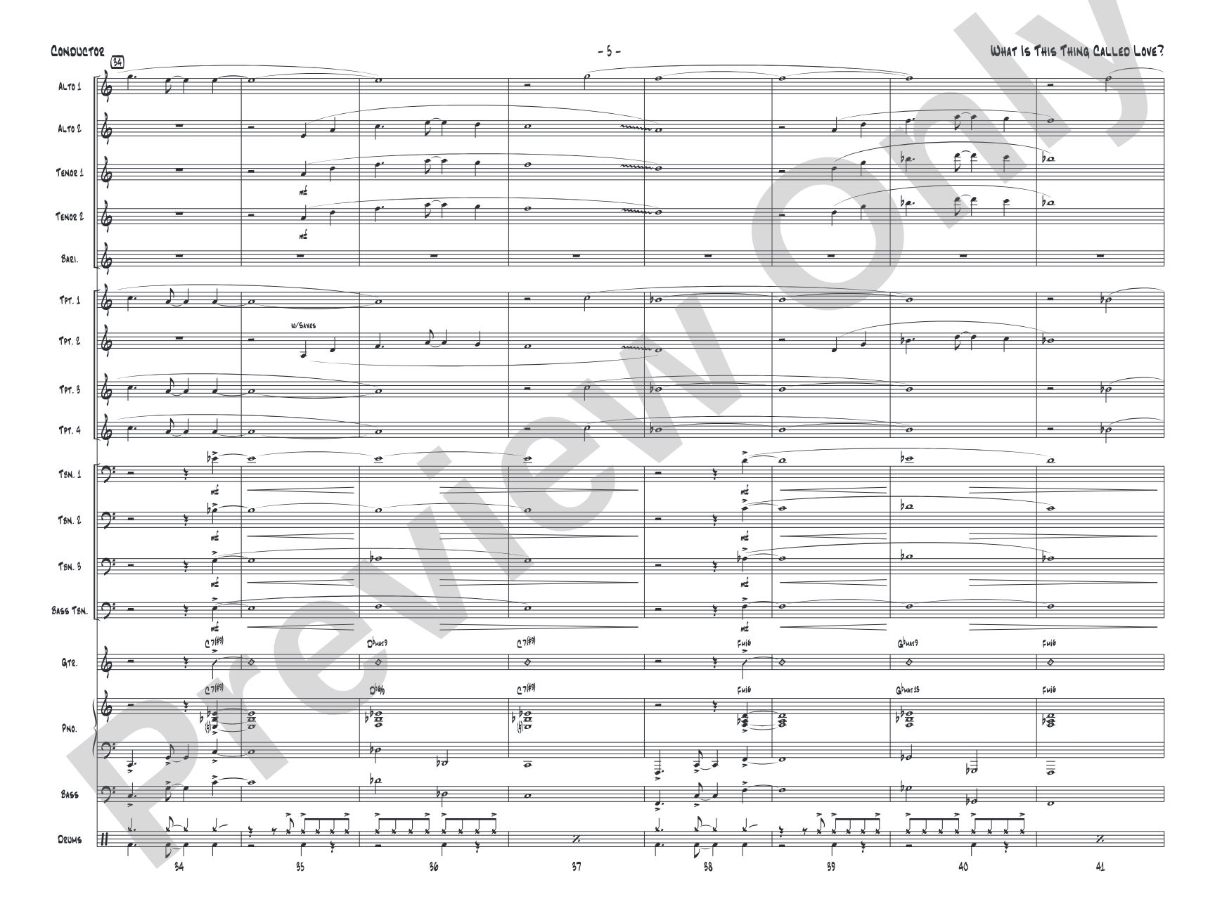 What Is This Thing Called Love?: Jazz Ensemble Conductor Score & Parts