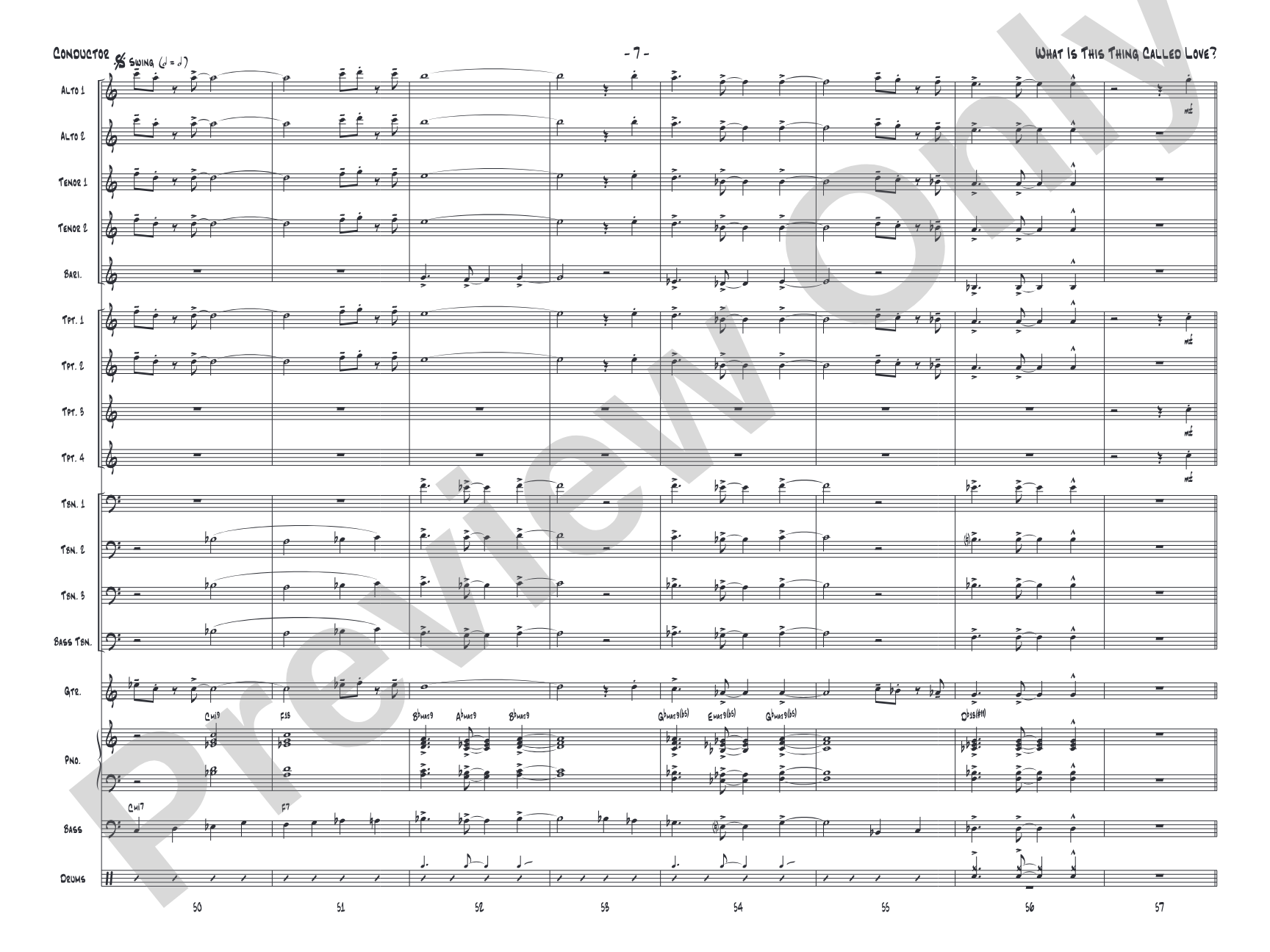 What Is This Thing Called Love?: Jazz Ensemble Conductor Score & Parts