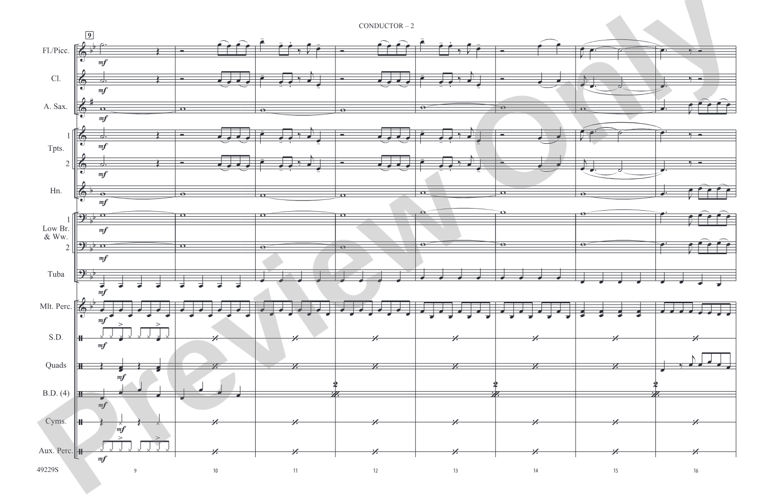 Blinding Lights: Marching Band Conductor Score & Parts