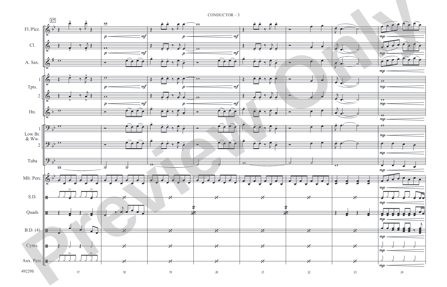 Blinding Lights: Marching Band Conductor Score & Parts