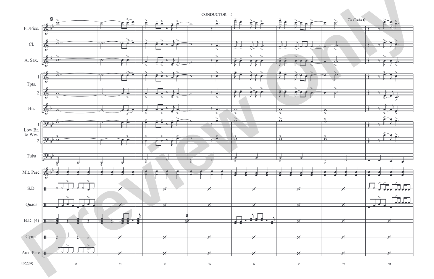 Blinding Lights: Marching Band Conductor Score & Parts