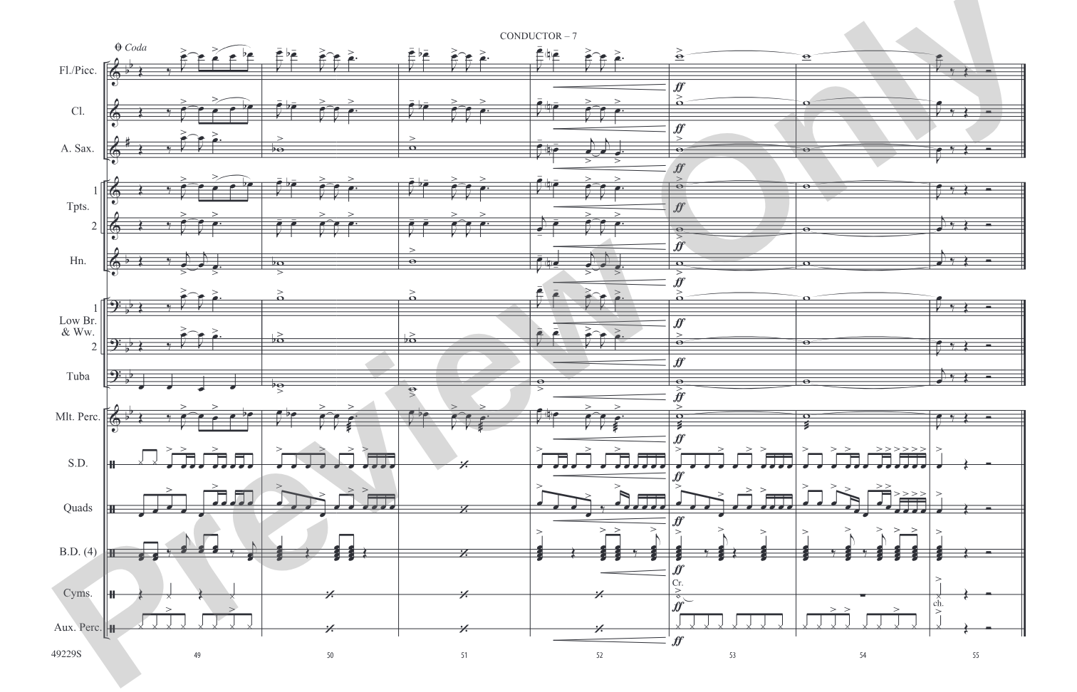 Blinding Lights: Marching Band Conductor Score & Parts