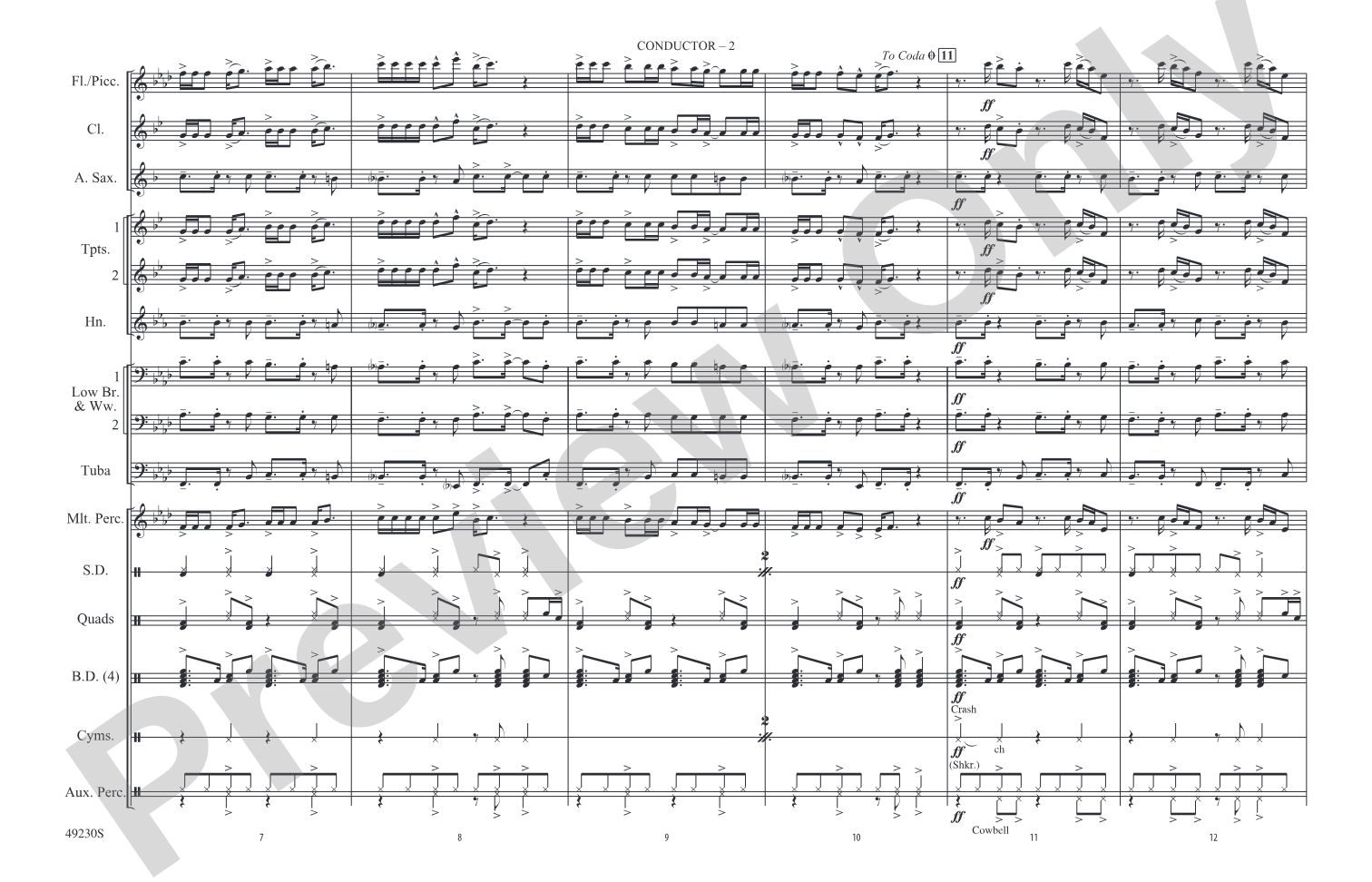 Levitating: Marching Band Conductor Score & Parts