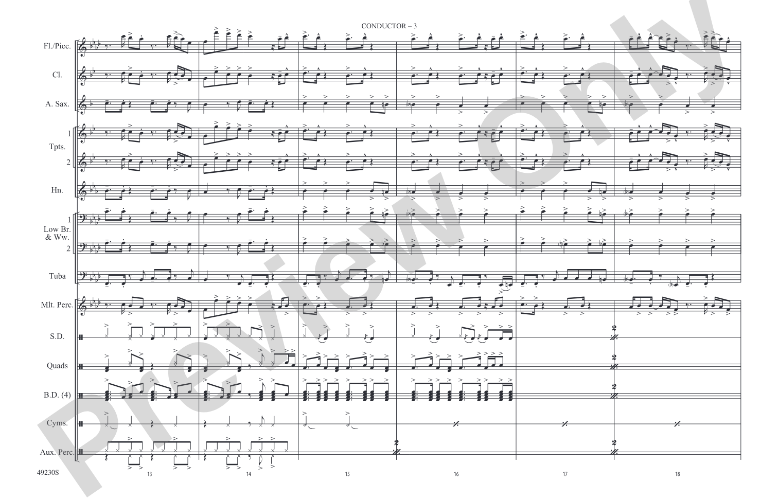 Levitating: Marching Band Conductor Score & Parts