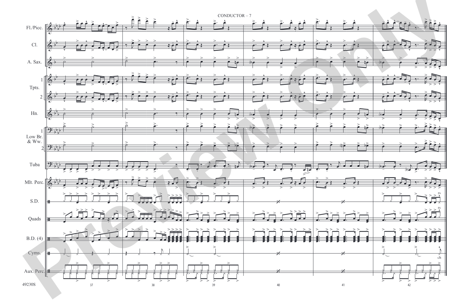 Levitating: Marching Band Conductor Score & Parts