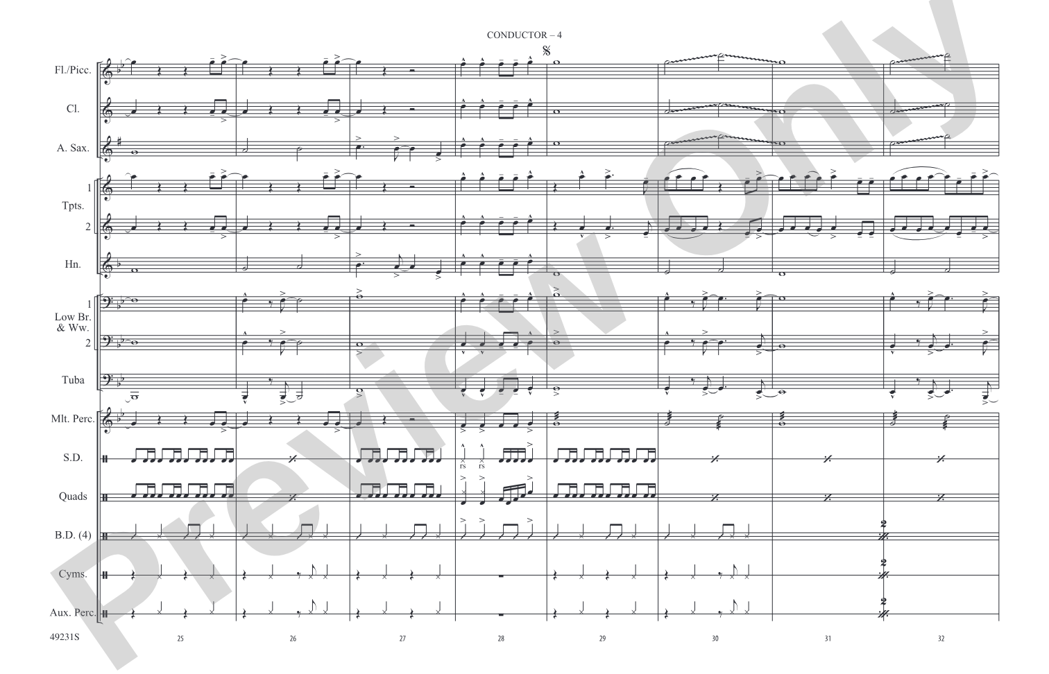 Physical: Marching Band Conductor Score & Parts
