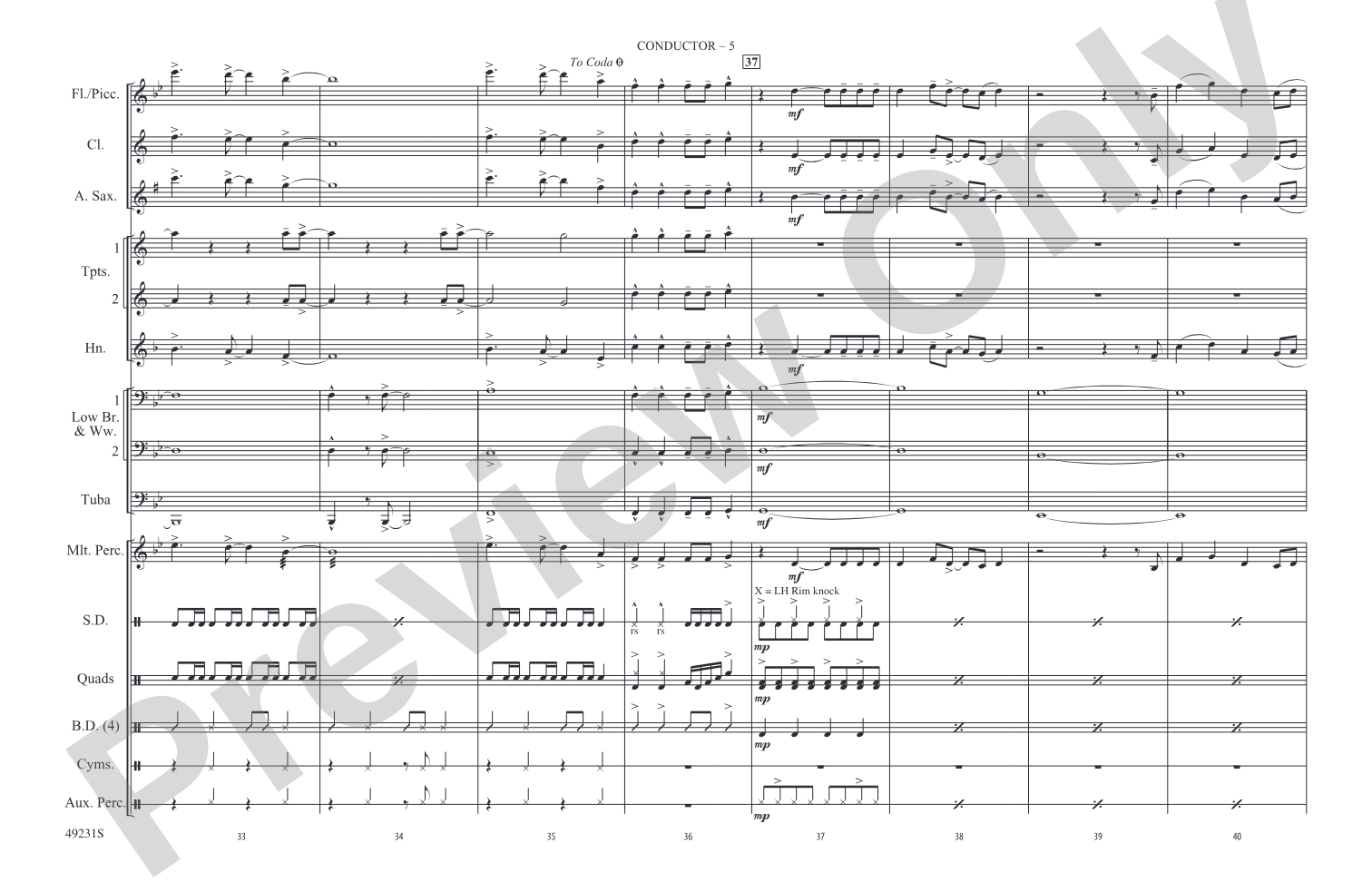 Physical: Marching Band Conductor Score & Parts