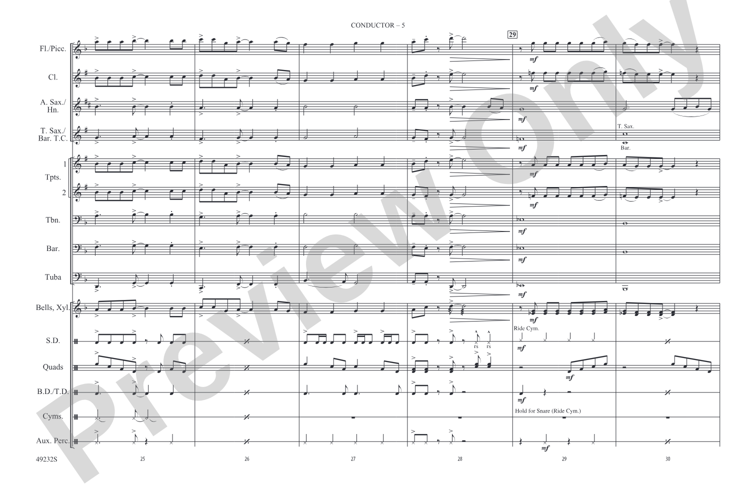 Kings & Queens: Marching Band Conductor Score & Parts