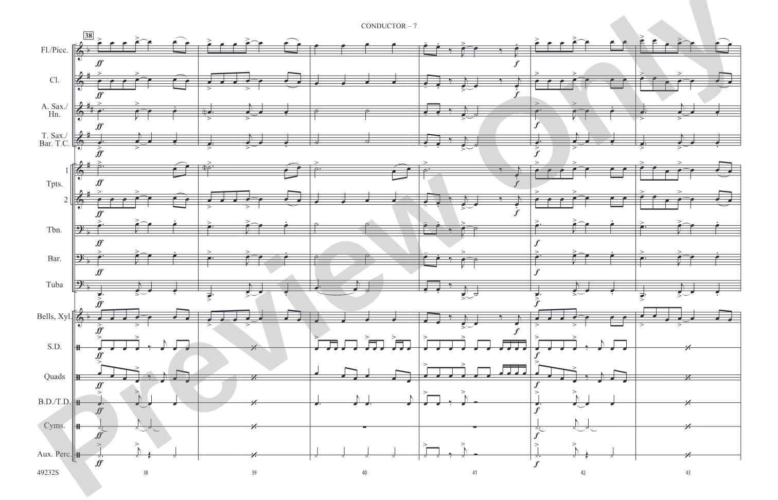 Kings & Queens: Marching Band Conductor Score & Parts