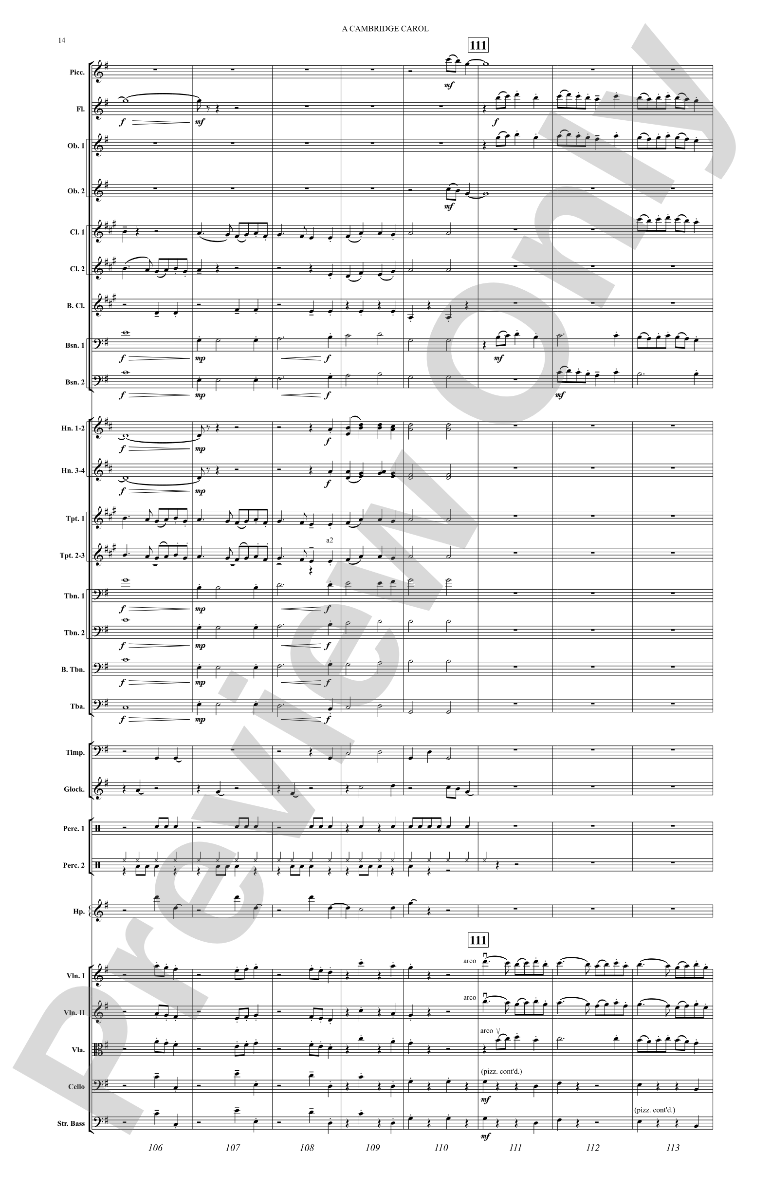 A Cambridge Carol: Full Orchestra Conductor Score & Parts