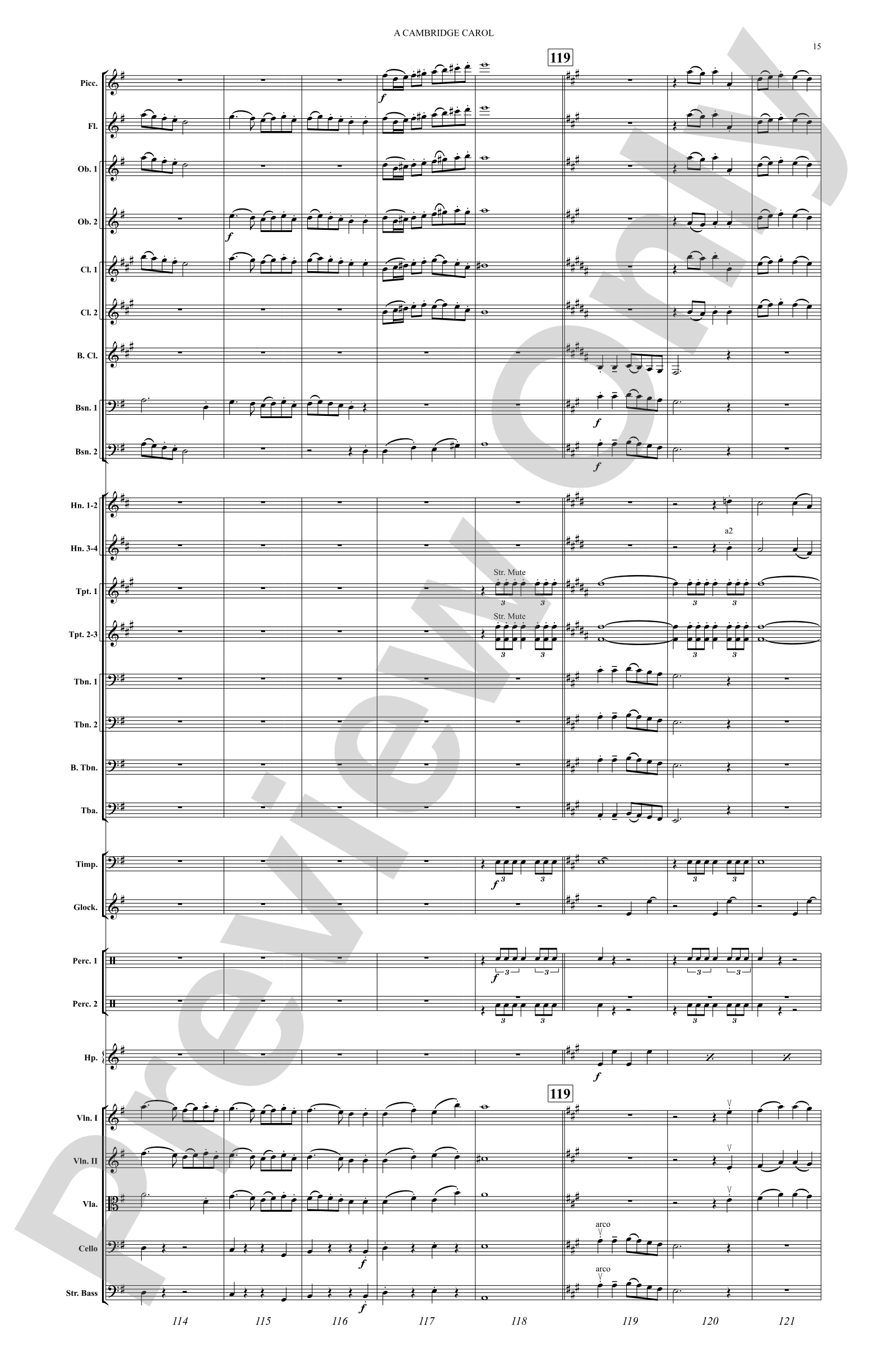 A Cambridge Carol: Full Orchestra Conductor Score & Parts