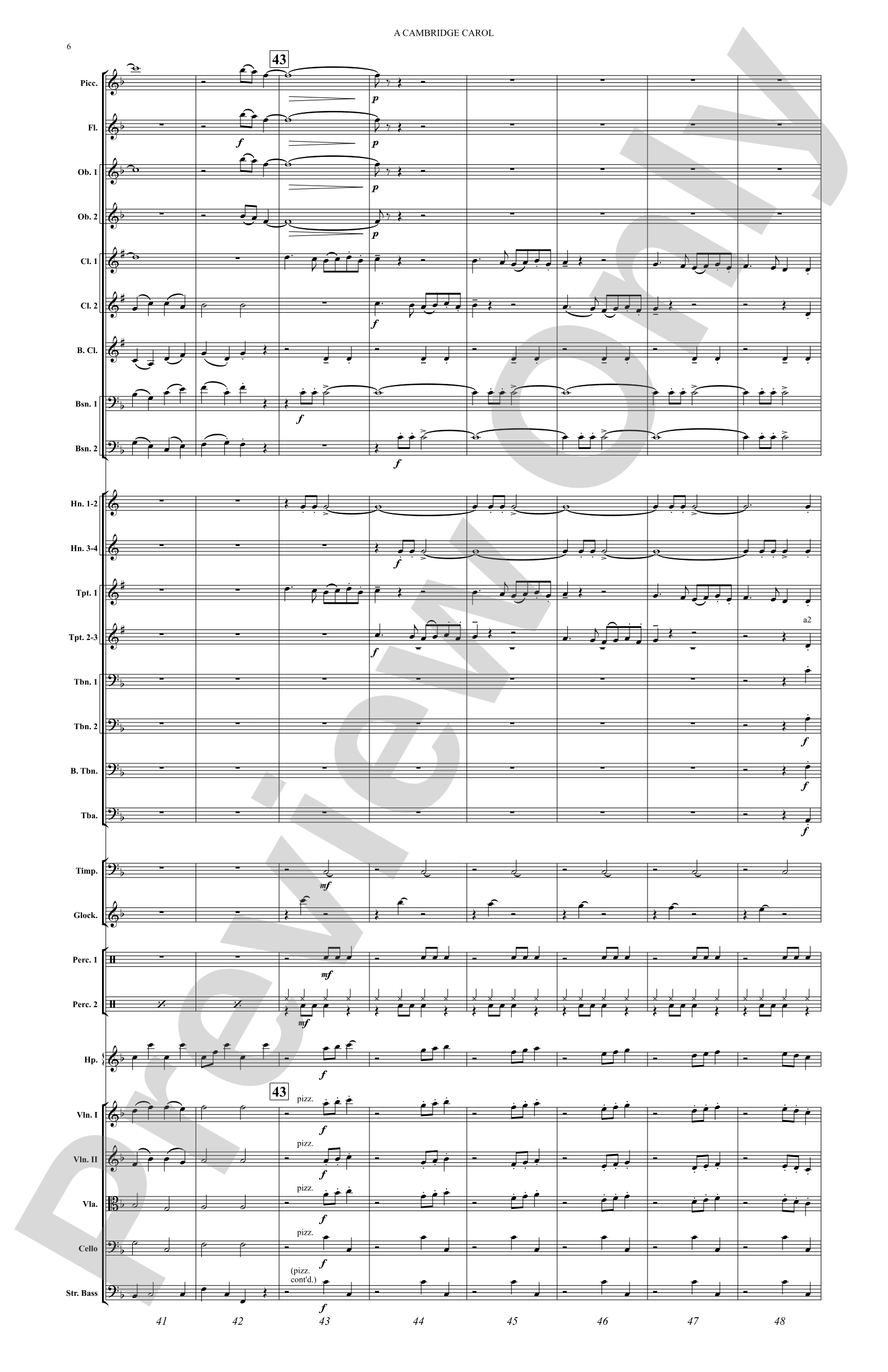 A Cambridge Carol: Full Orchestra Conductor Score & Parts