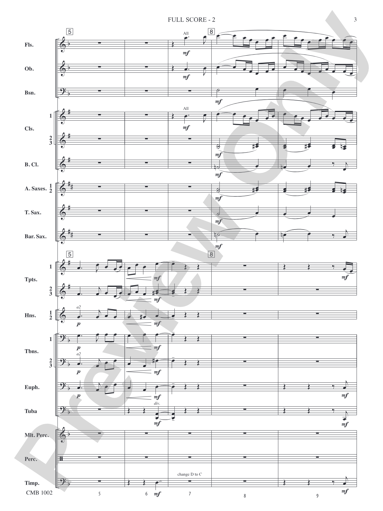 The Girl with the Flaxen Hair: Concert Band Conductor Score & Parts