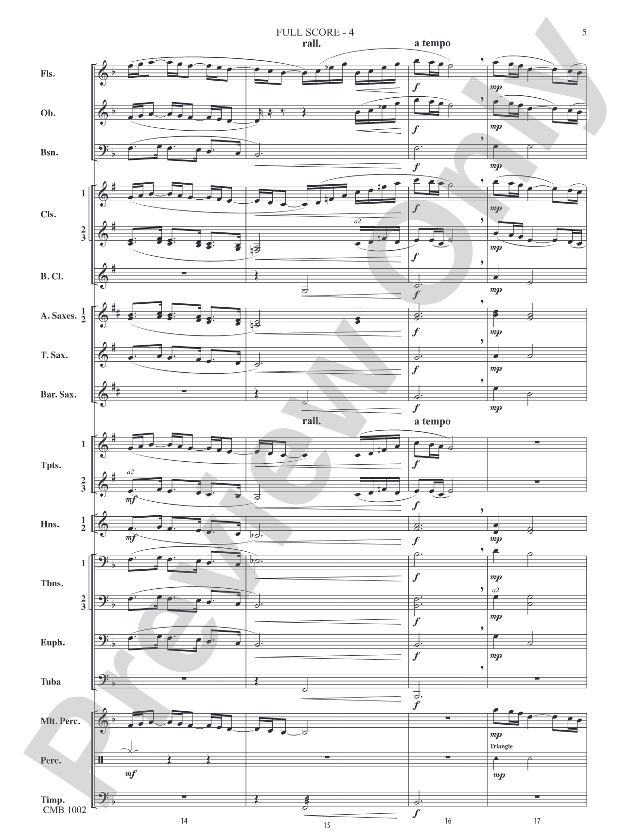 The Girl with the Flaxen Hair: Concert Band Conductor Score & Parts