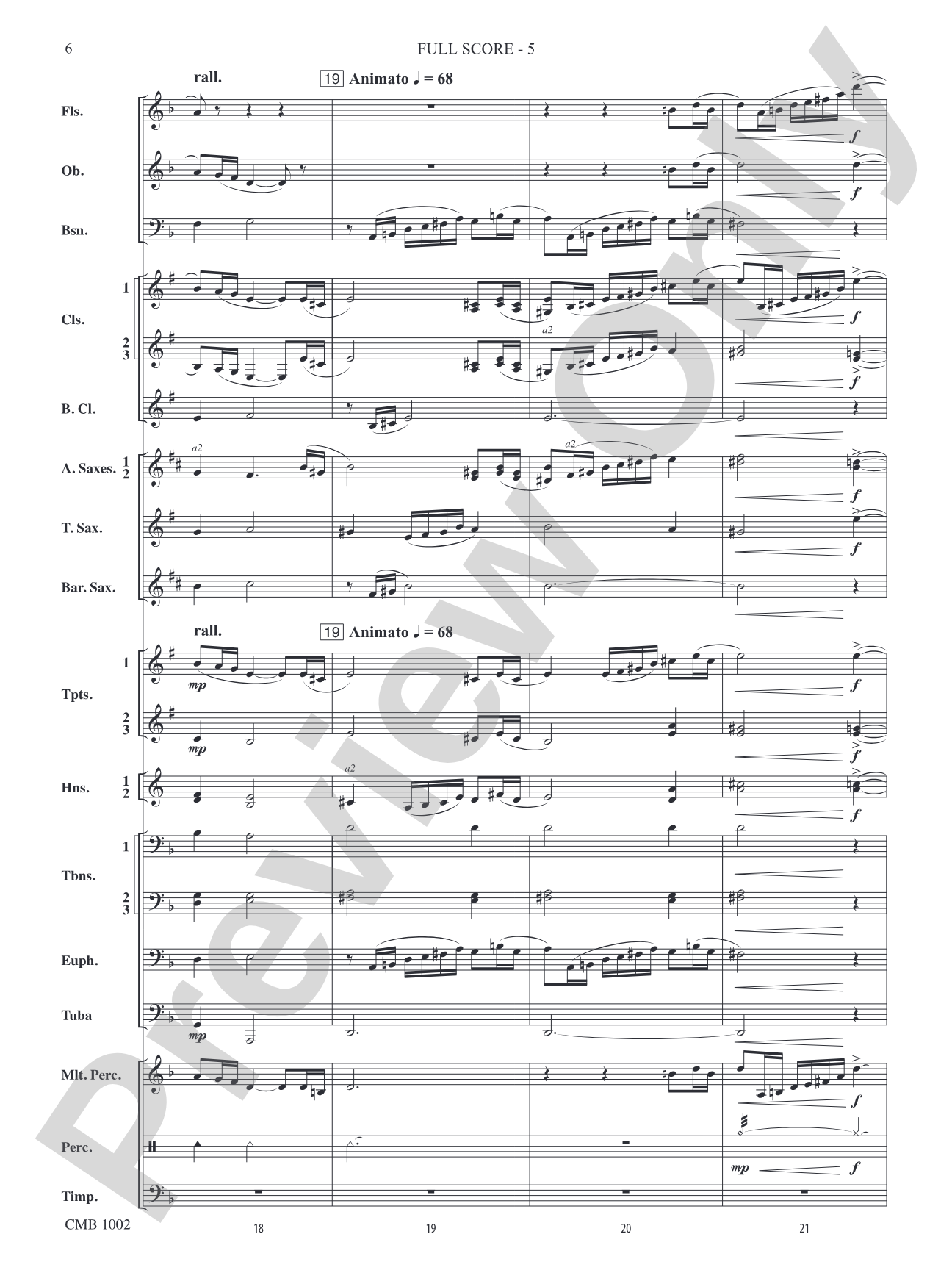 The Girl with the Flaxen Hair: Concert Band Conductor Score & Parts
