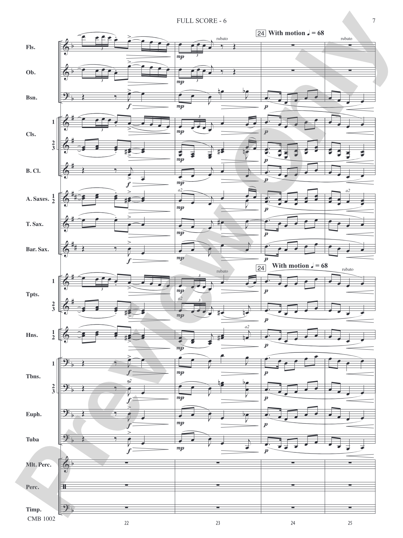The Girl with the Flaxen Hair: Concert Band Conductor Score & Parts