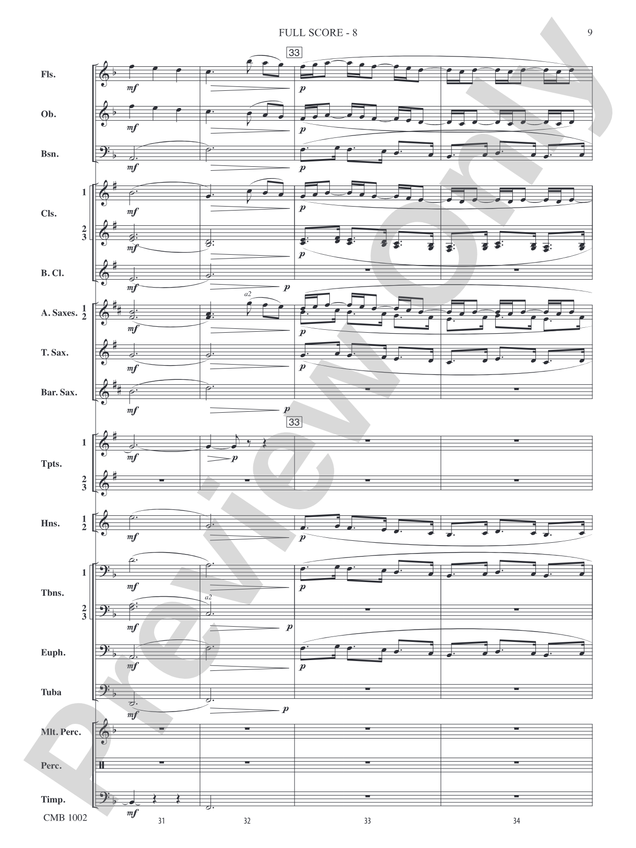 The Girl with the Flaxen Hair: Concert Band Conductor Score & Parts