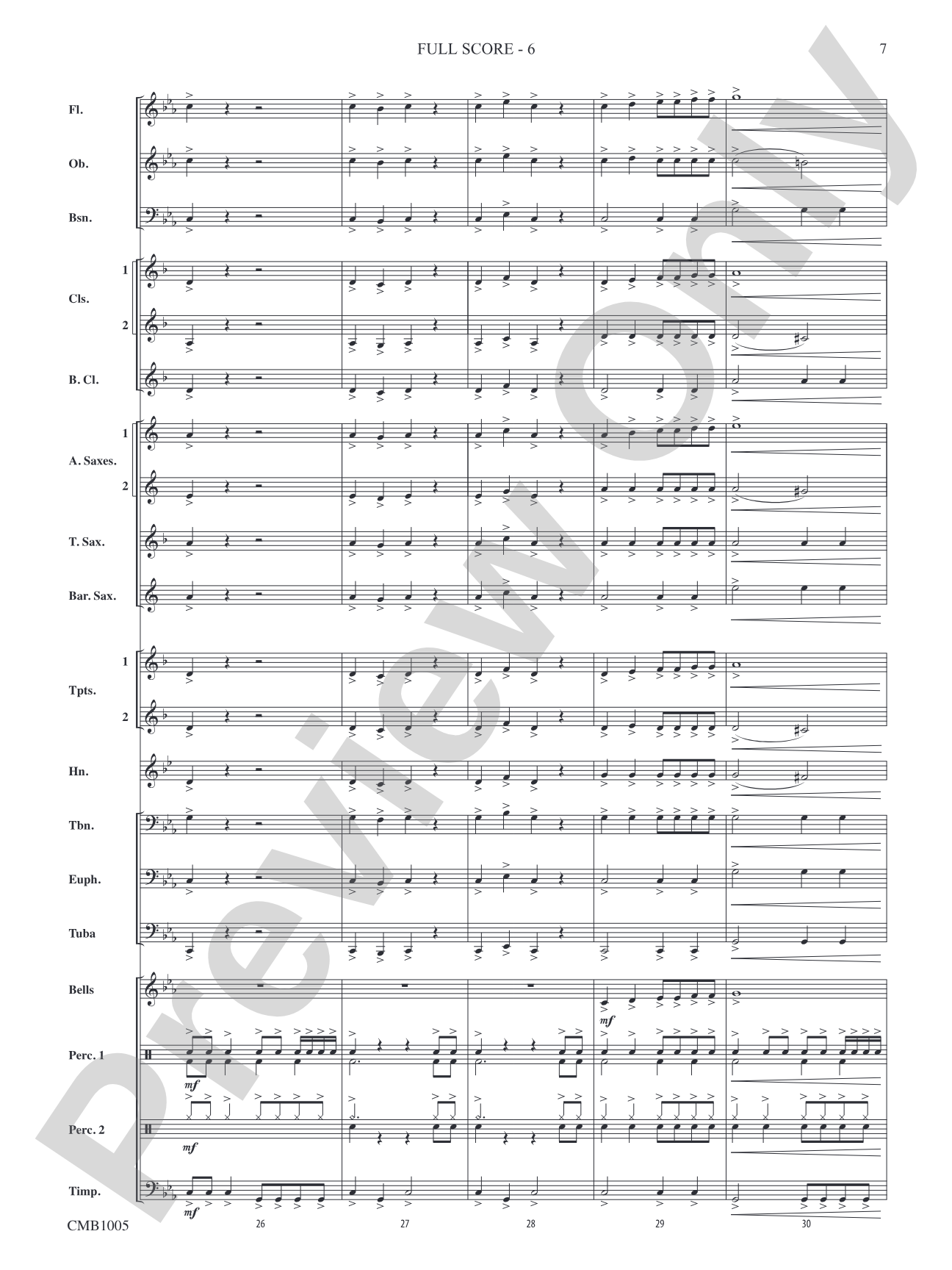 Temple of Artemis: Concert Band Conductor Score & Parts
