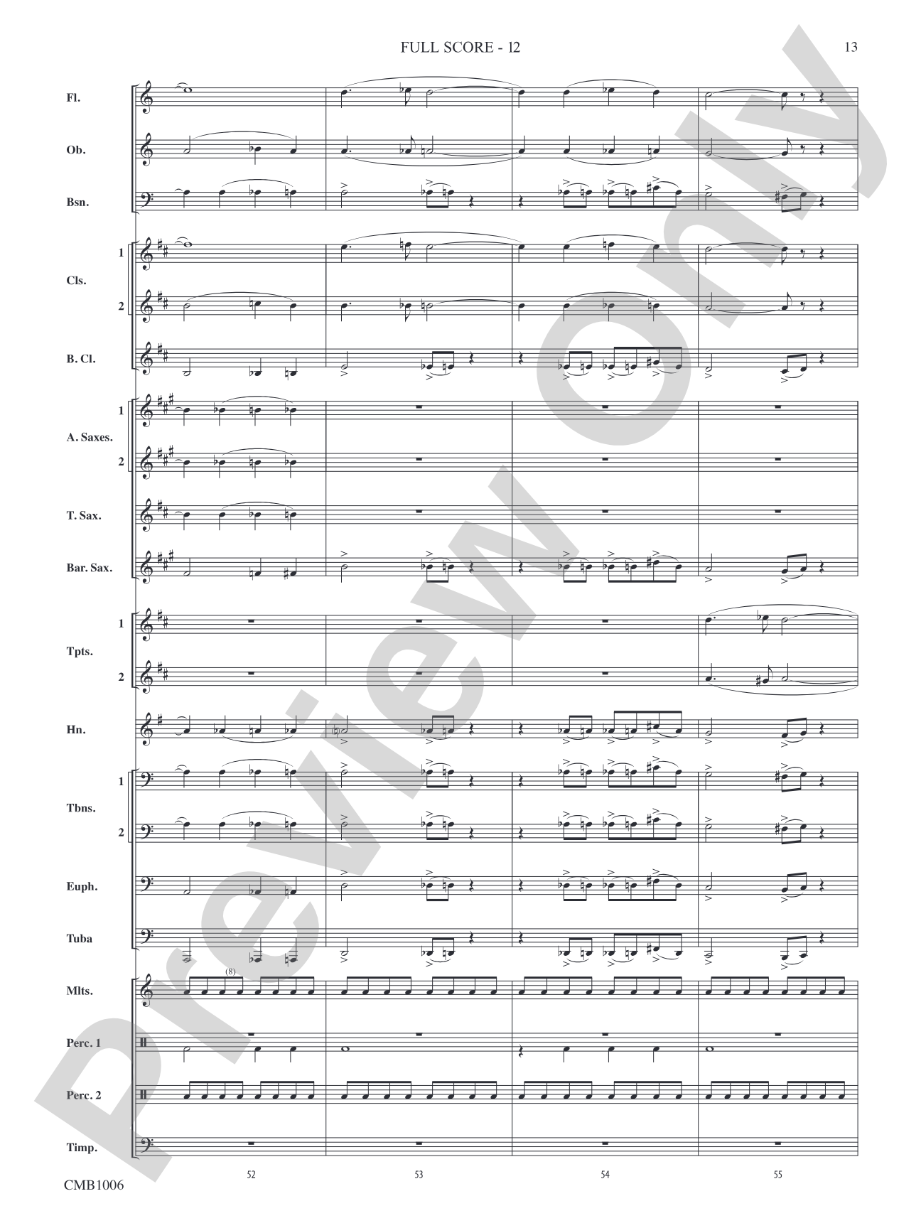 Turbulence: Concert Band Conductor Score & Parts