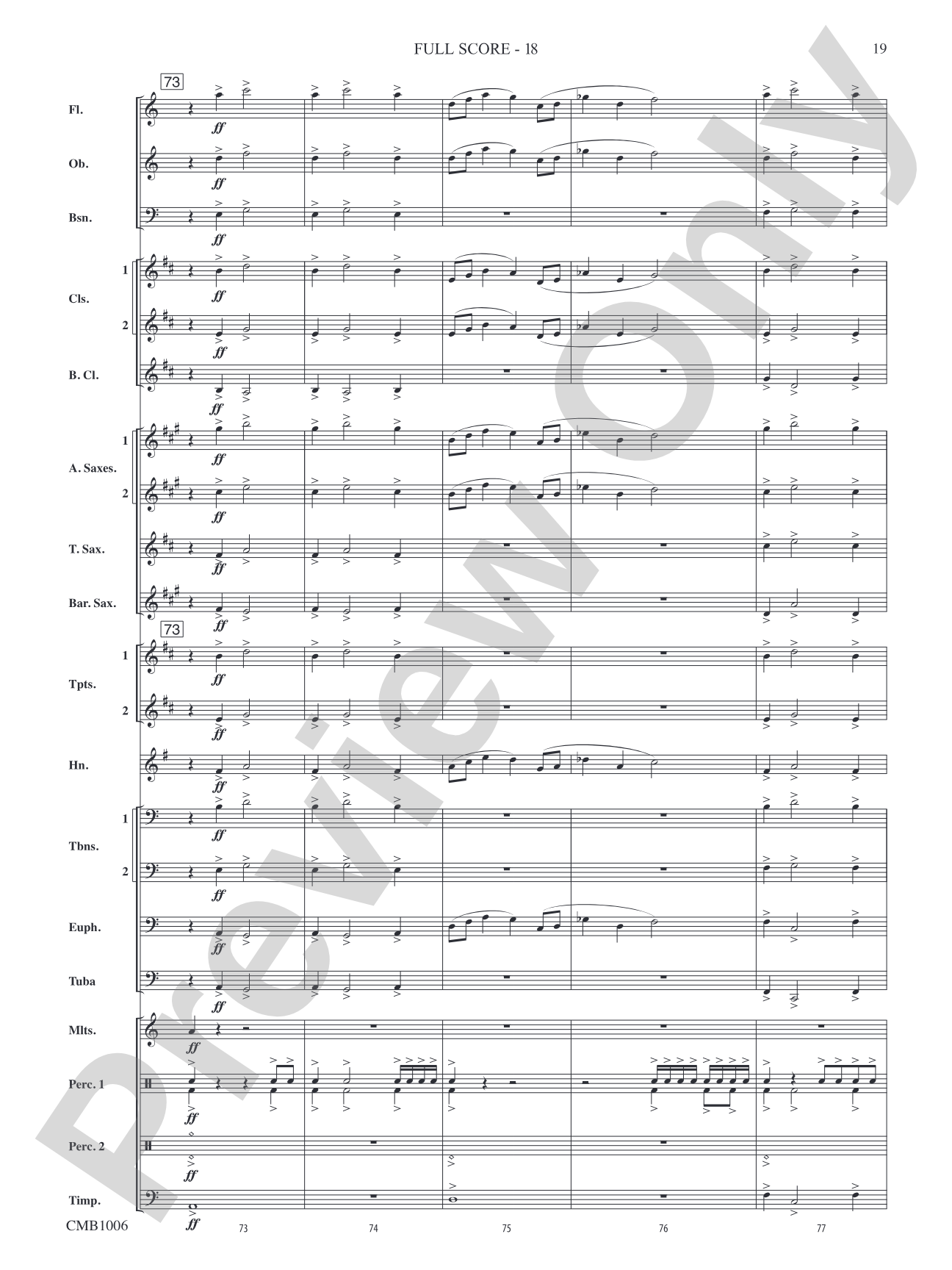 Turbulence: Concert Band Conductor Score & Parts