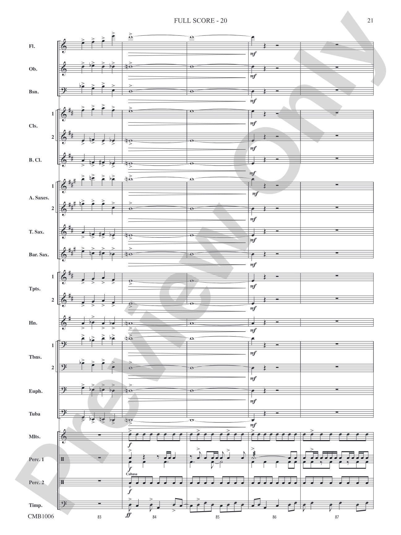 Turbulence: Concert Band Conductor Score & Parts