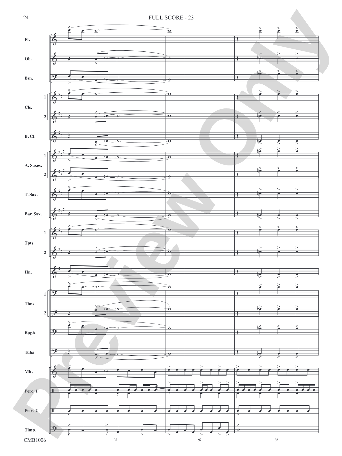 Turbulence: Concert Band Conductor Score & Parts