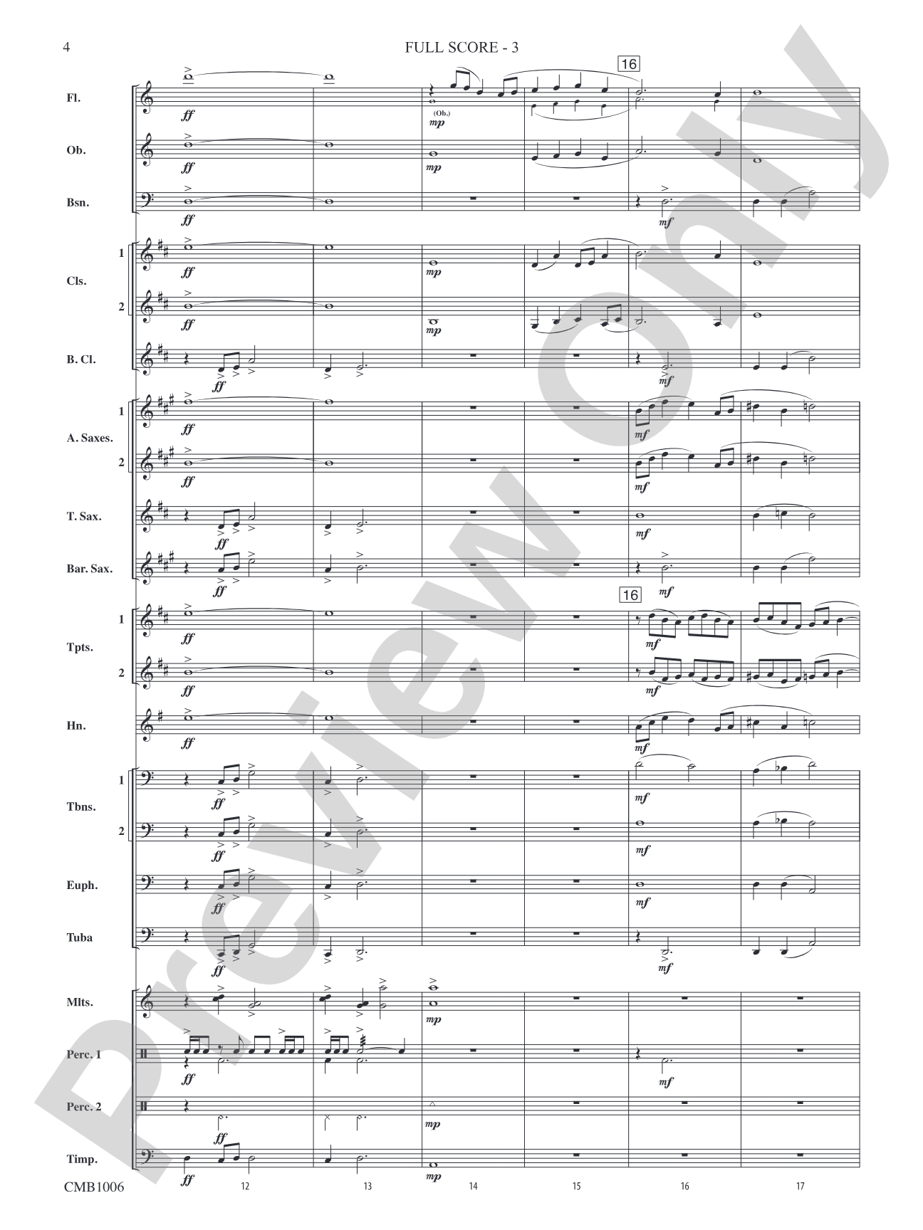 Turbulence: Concert Band Conductor Score & Parts