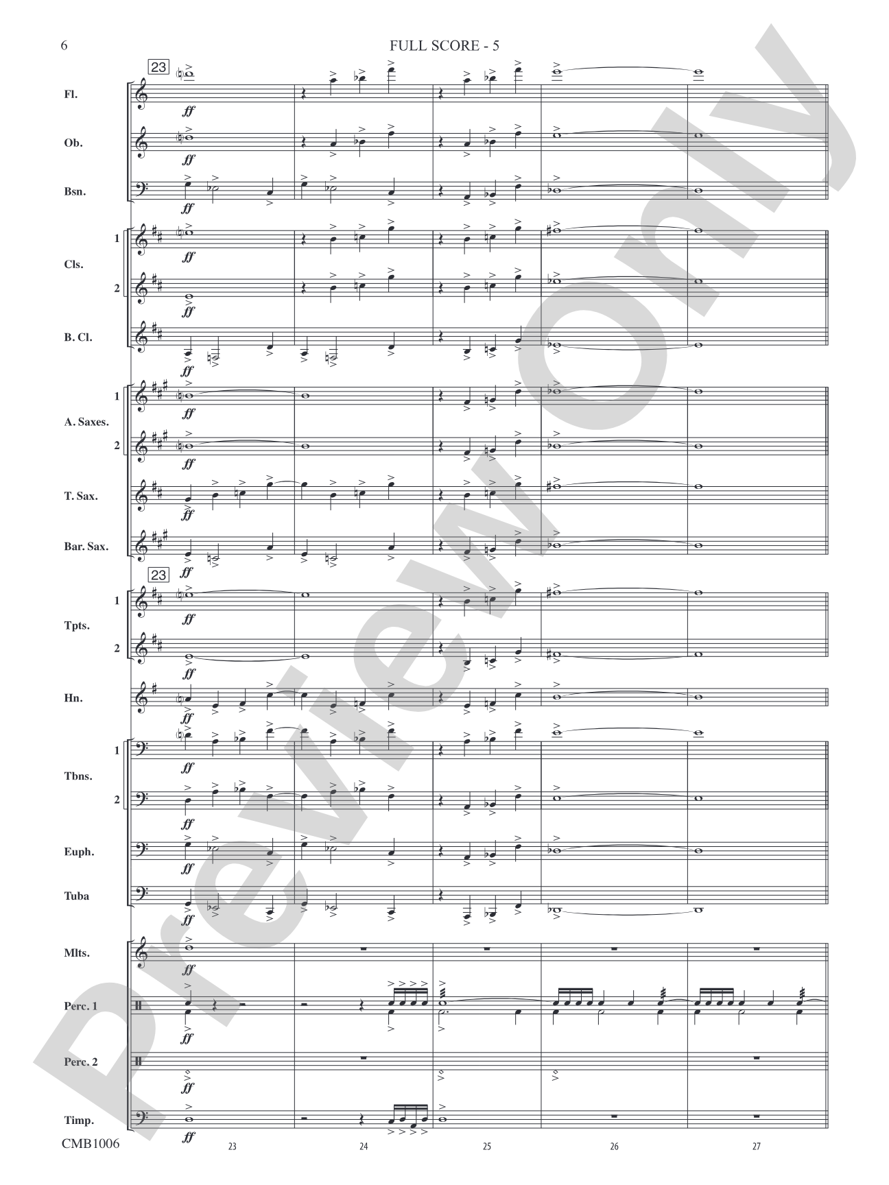 Turbulence: Concert Band Conductor Score & Parts