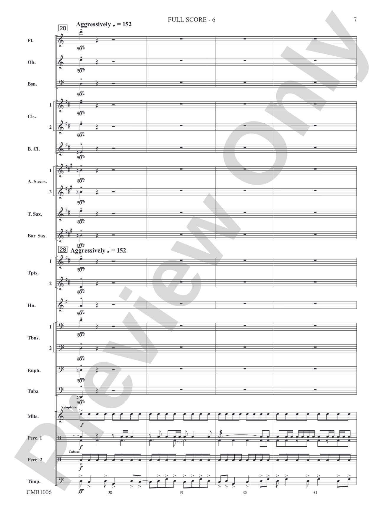 Turbulence: Concert Band Conductor Score & Parts
