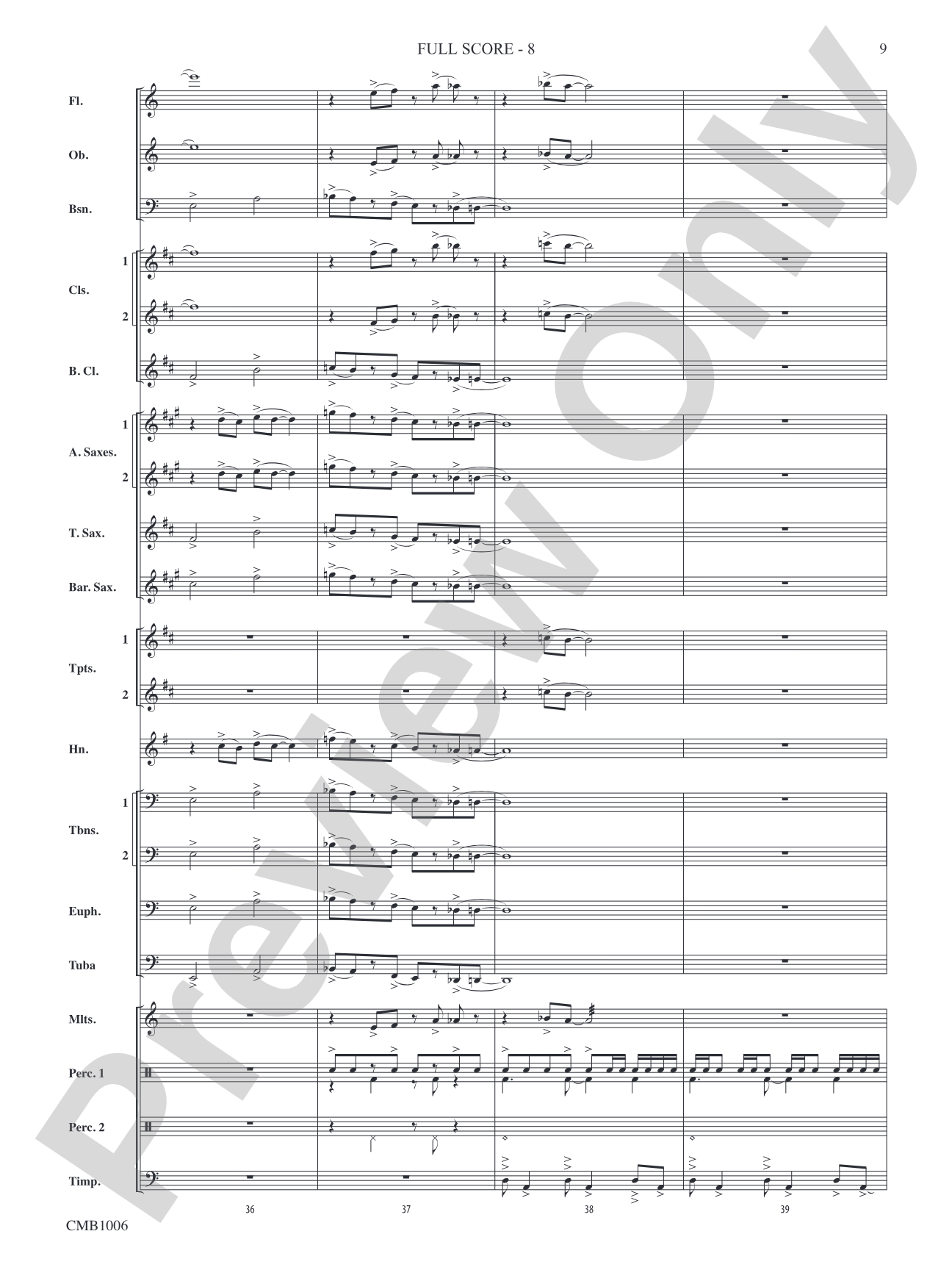 Turbulence: Concert Band Conductor Score & Parts