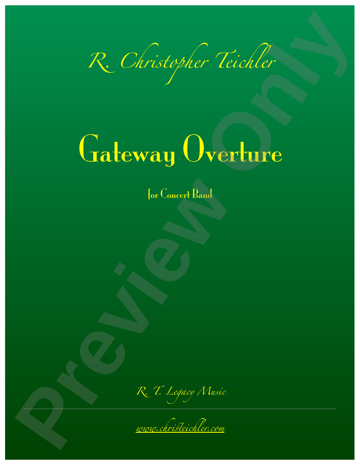 Gateway Overture: Concert Band Conductor Score & Parts