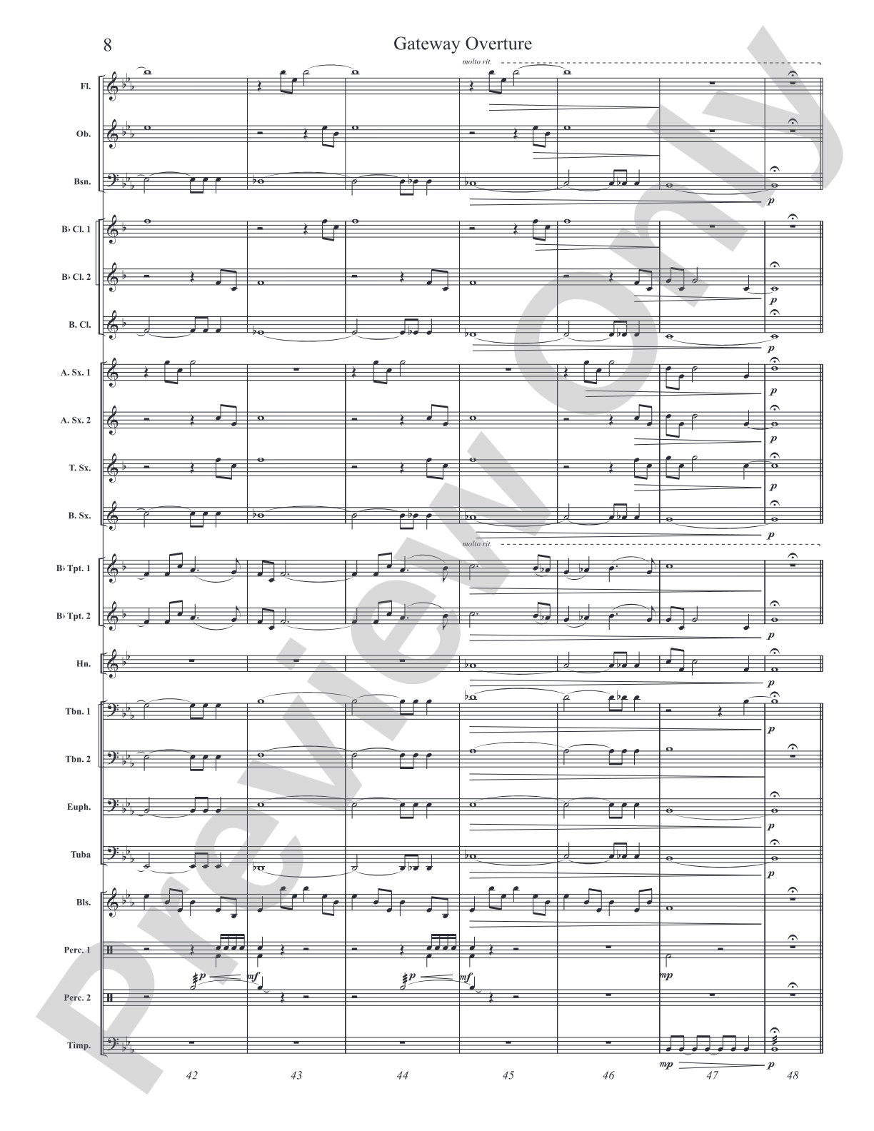 Gateway Overture: Concert Band Conductor Score & Parts