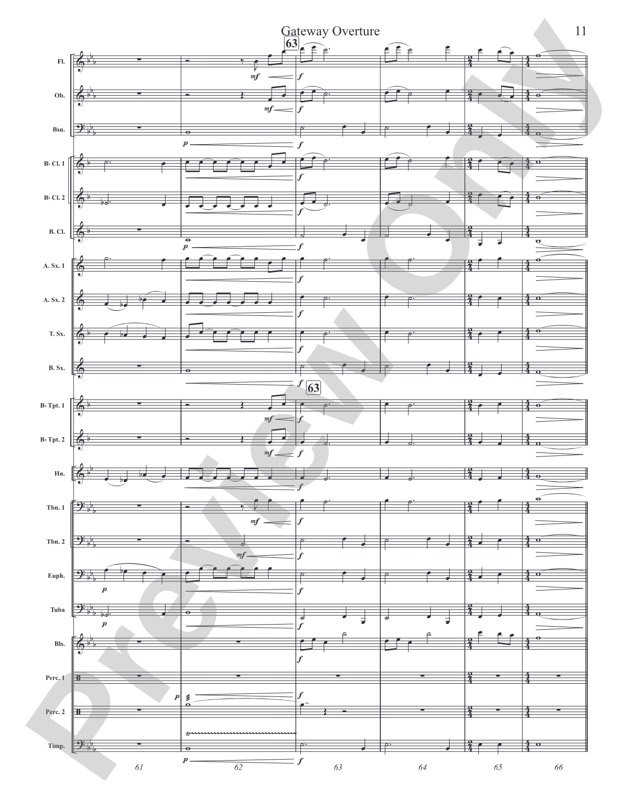 Gateway Overture: Concert Band Conductor Score & Parts