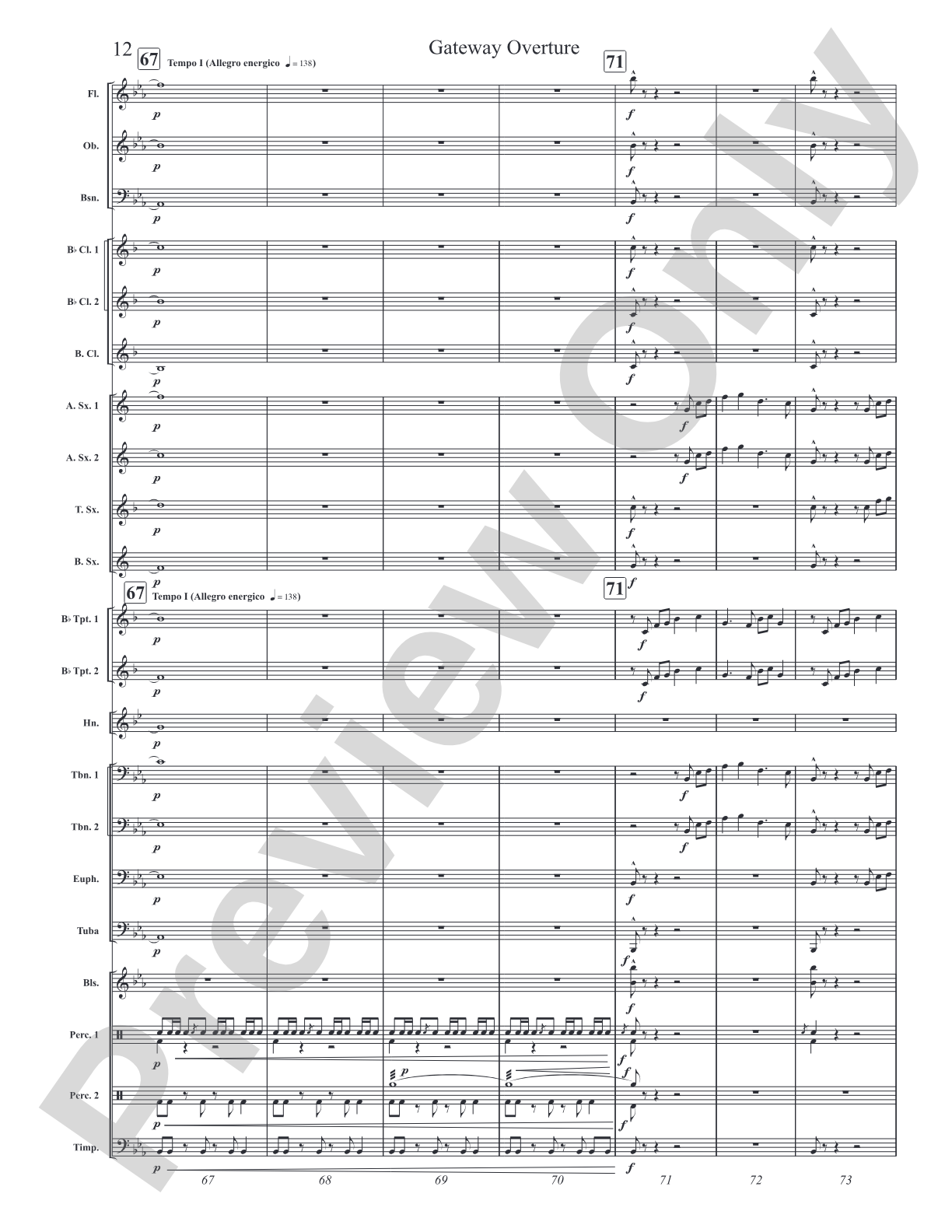 Gateway Overture: Concert Band Conductor Score & Parts