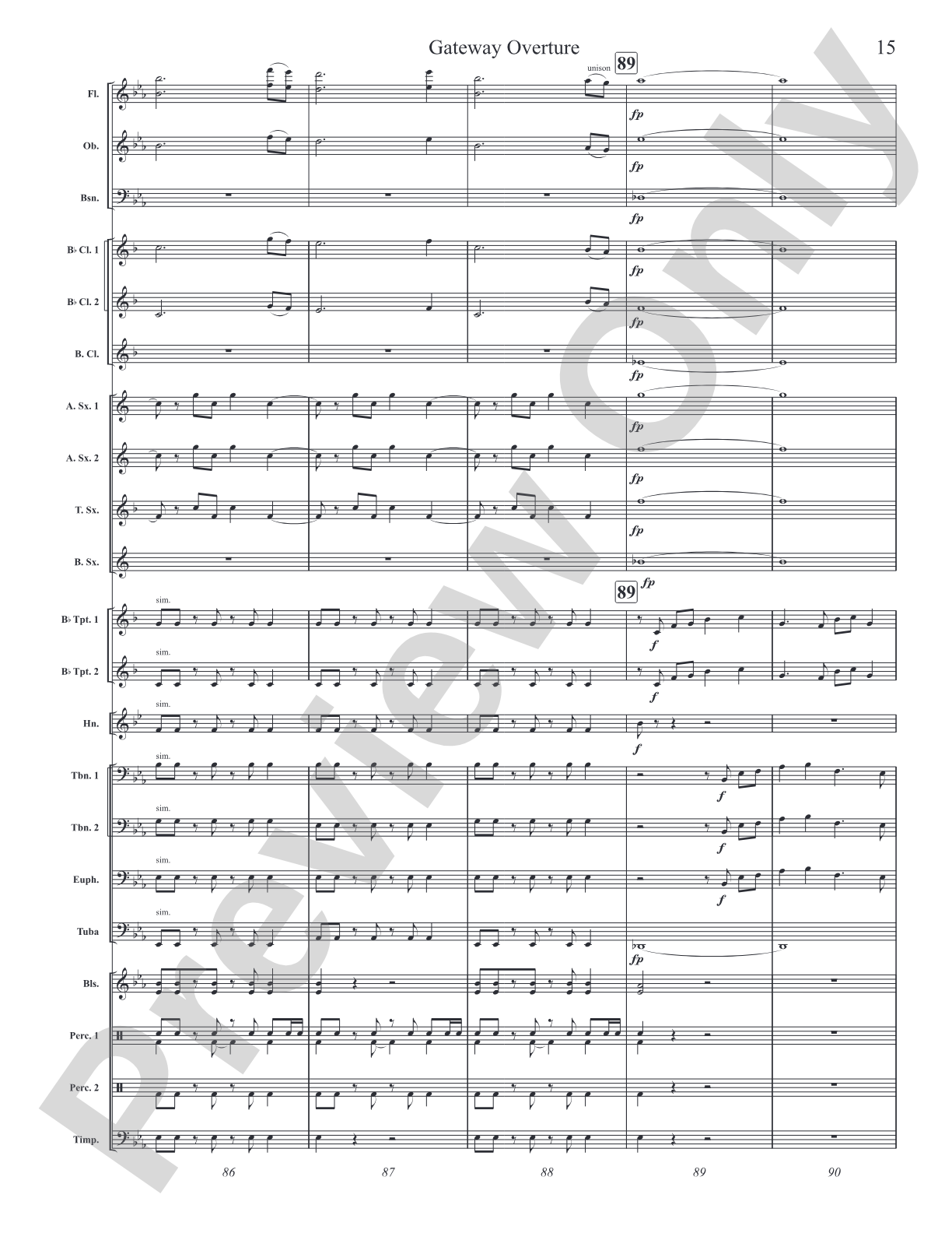 Gateway Overture: Concert Band Conductor Score & Parts