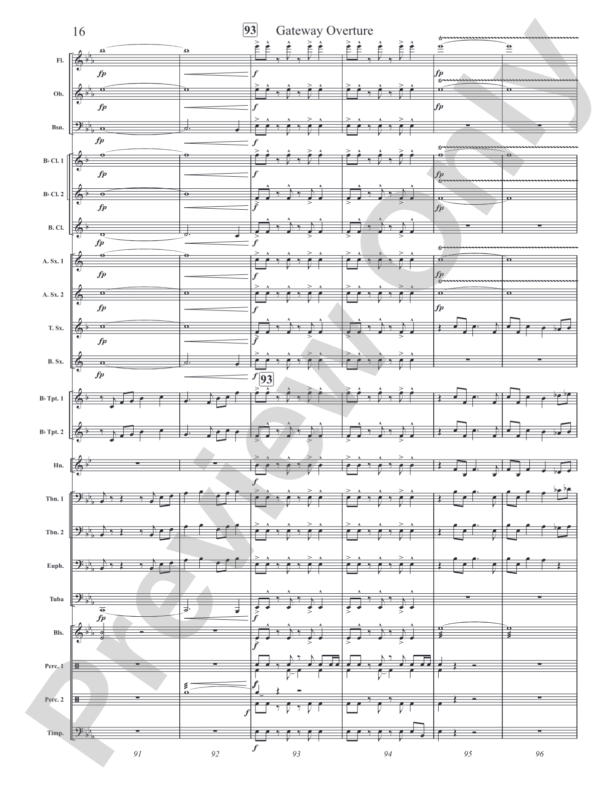 Gateway Overture: Concert Band Conductor Score & Parts