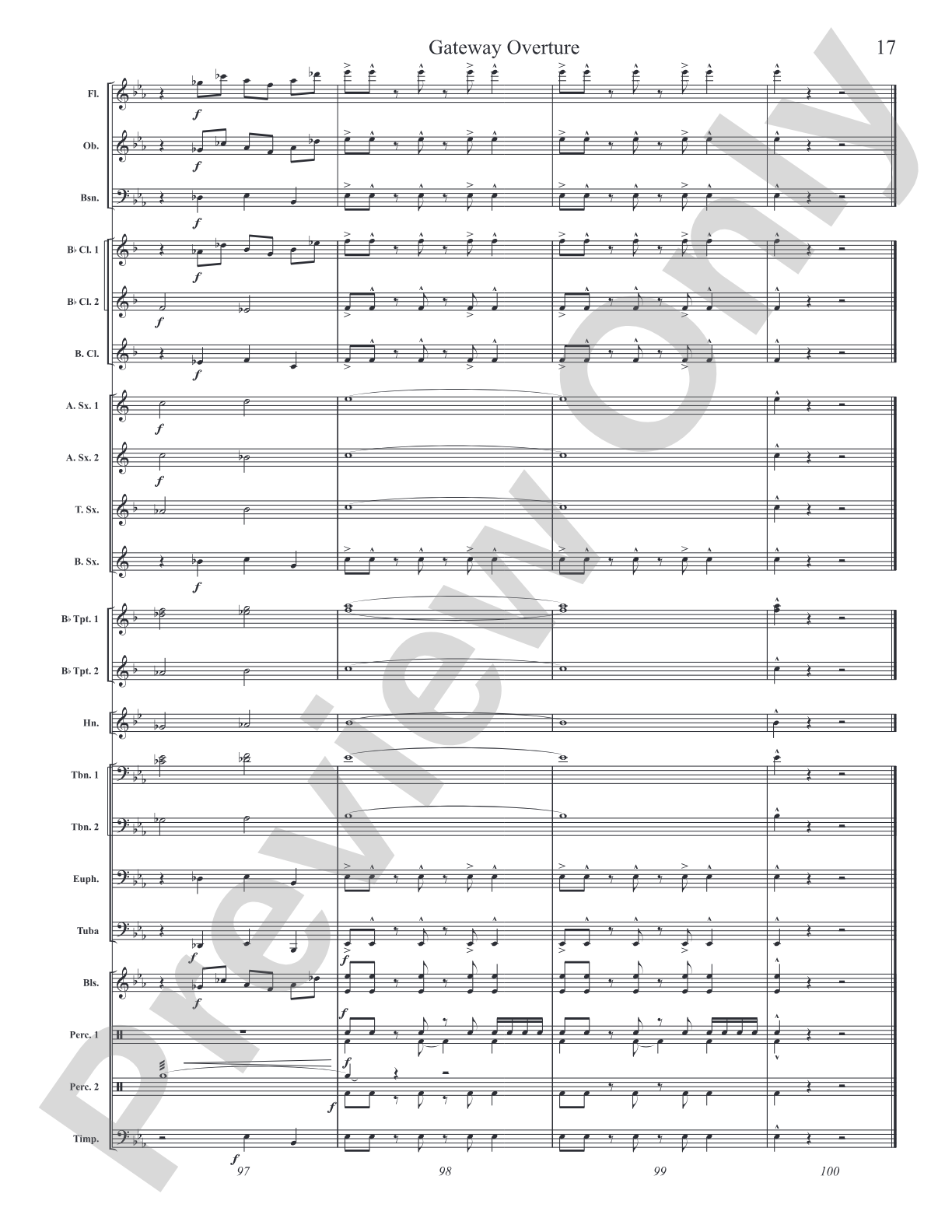Gateway Overture: Concert Band Conductor Score & Parts