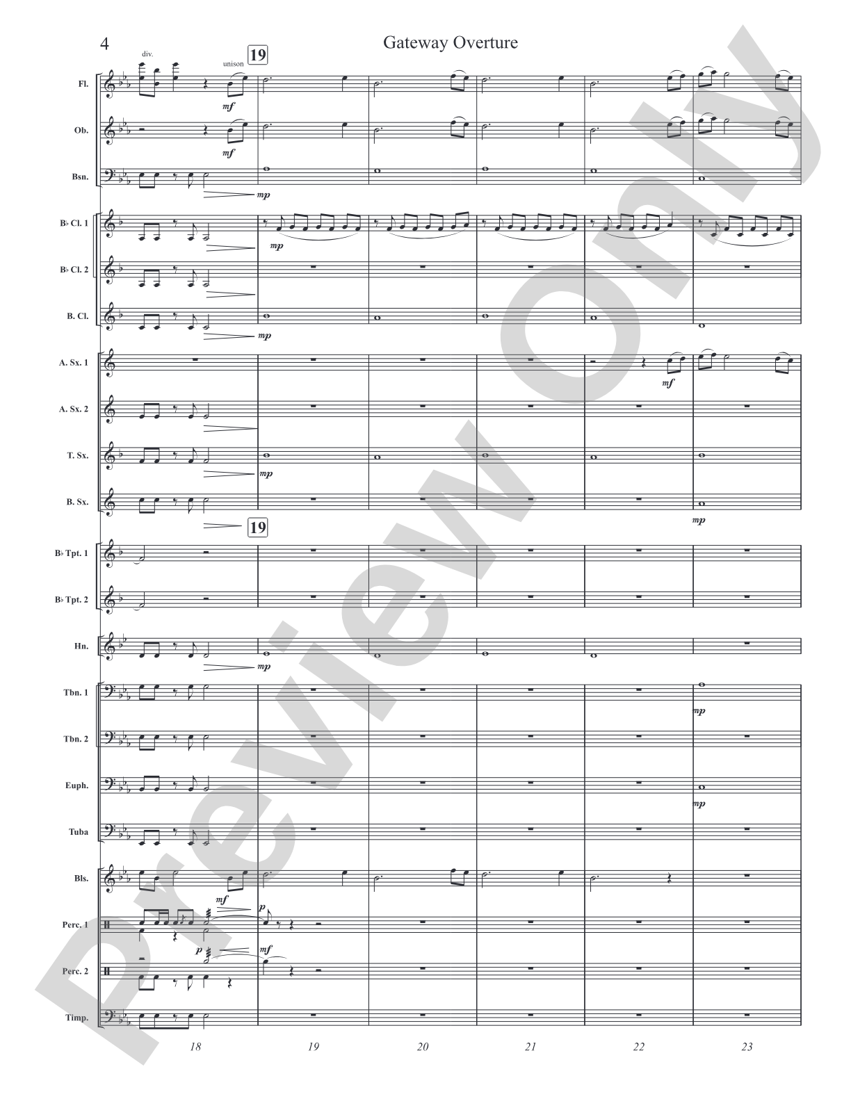 Gateway Overture: Concert Band Conductor Score & Parts