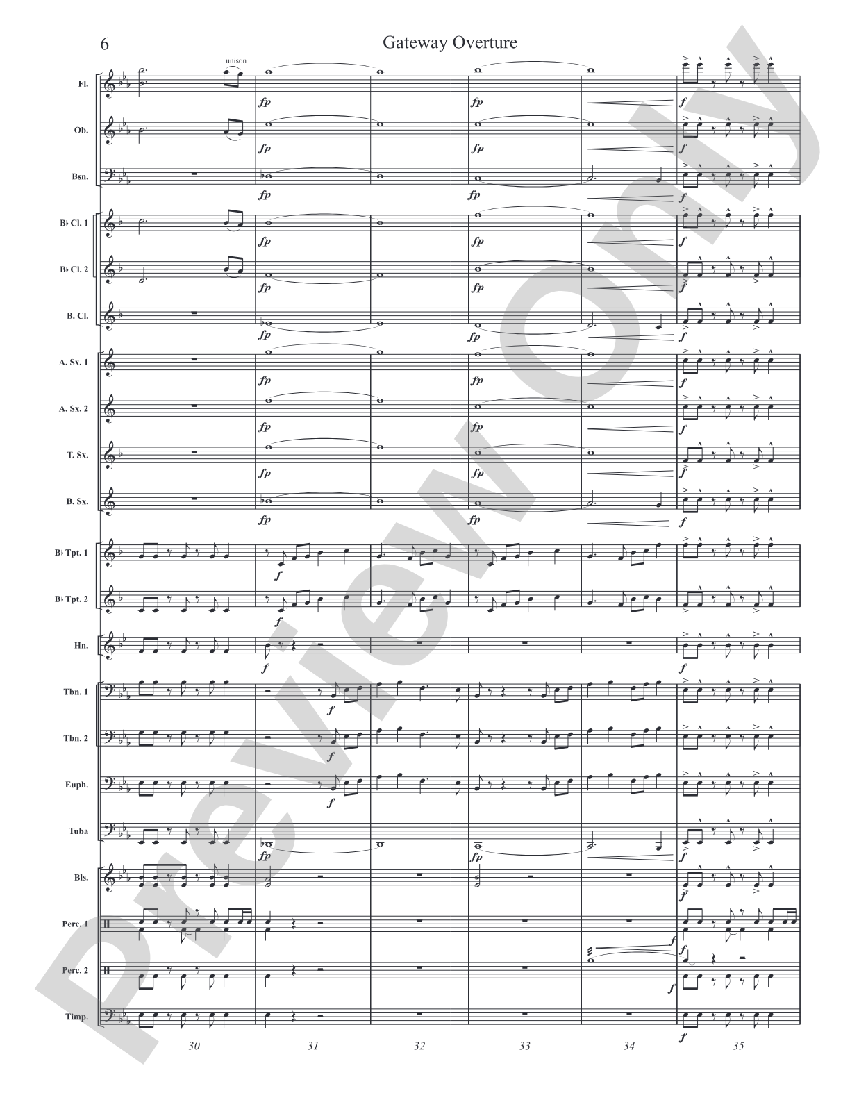 Gateway Overture: Concert Band Conductor Score & Parts