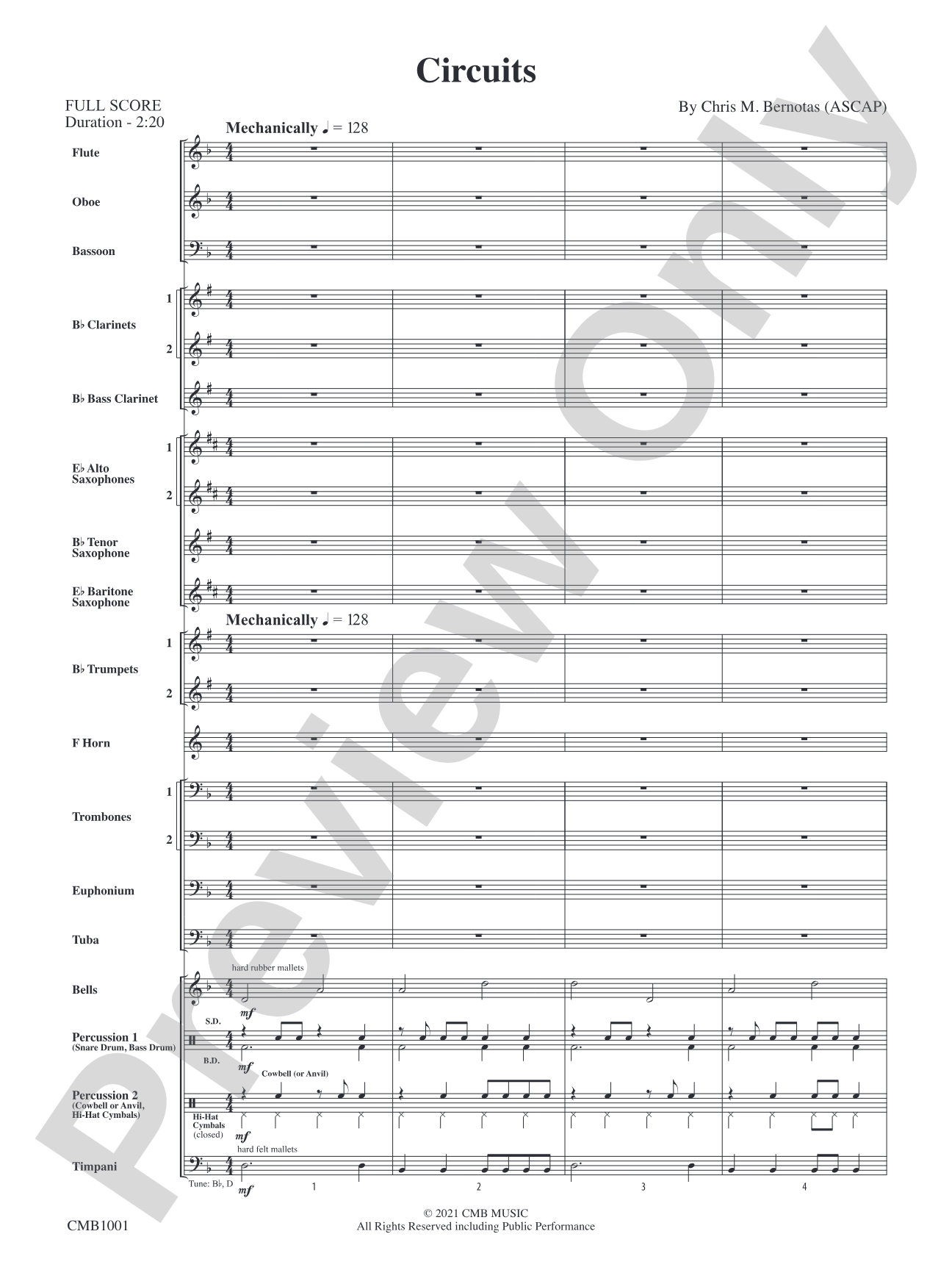 Circuits: Concert Band Conductor Score & Parts