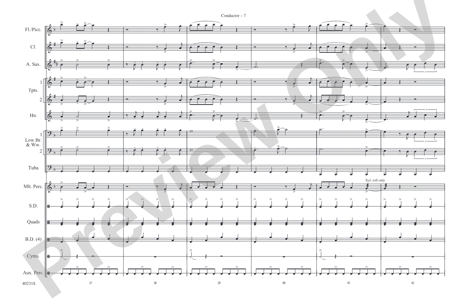 Locked Out of Heaven: Marching Band Conductor Score & Parts