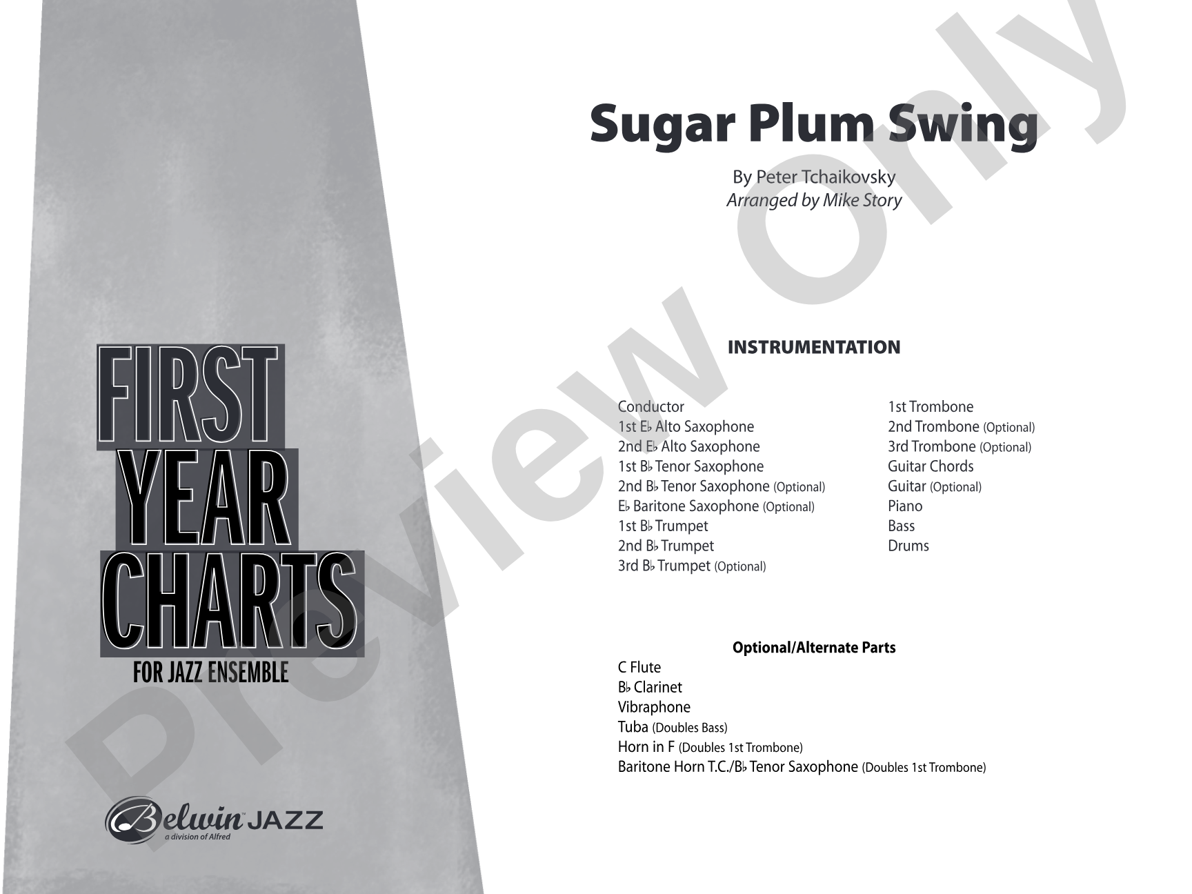 Sugar Plum Swing: Jazz Ensemble Conductor Score & Parts