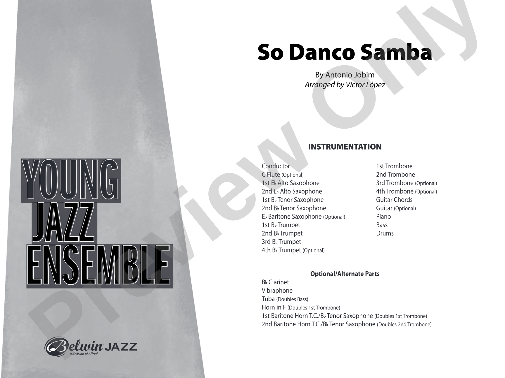 So Danco Samba: Jazz Ensemble Conductor Score & Parts