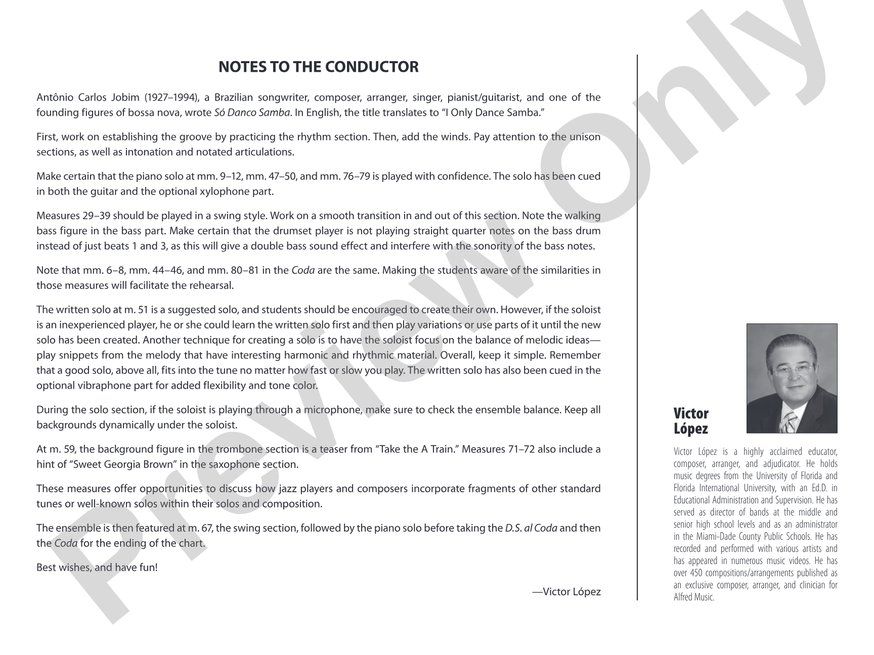So Danco Samba: Jazz Ensemble Conductor Score & Parts