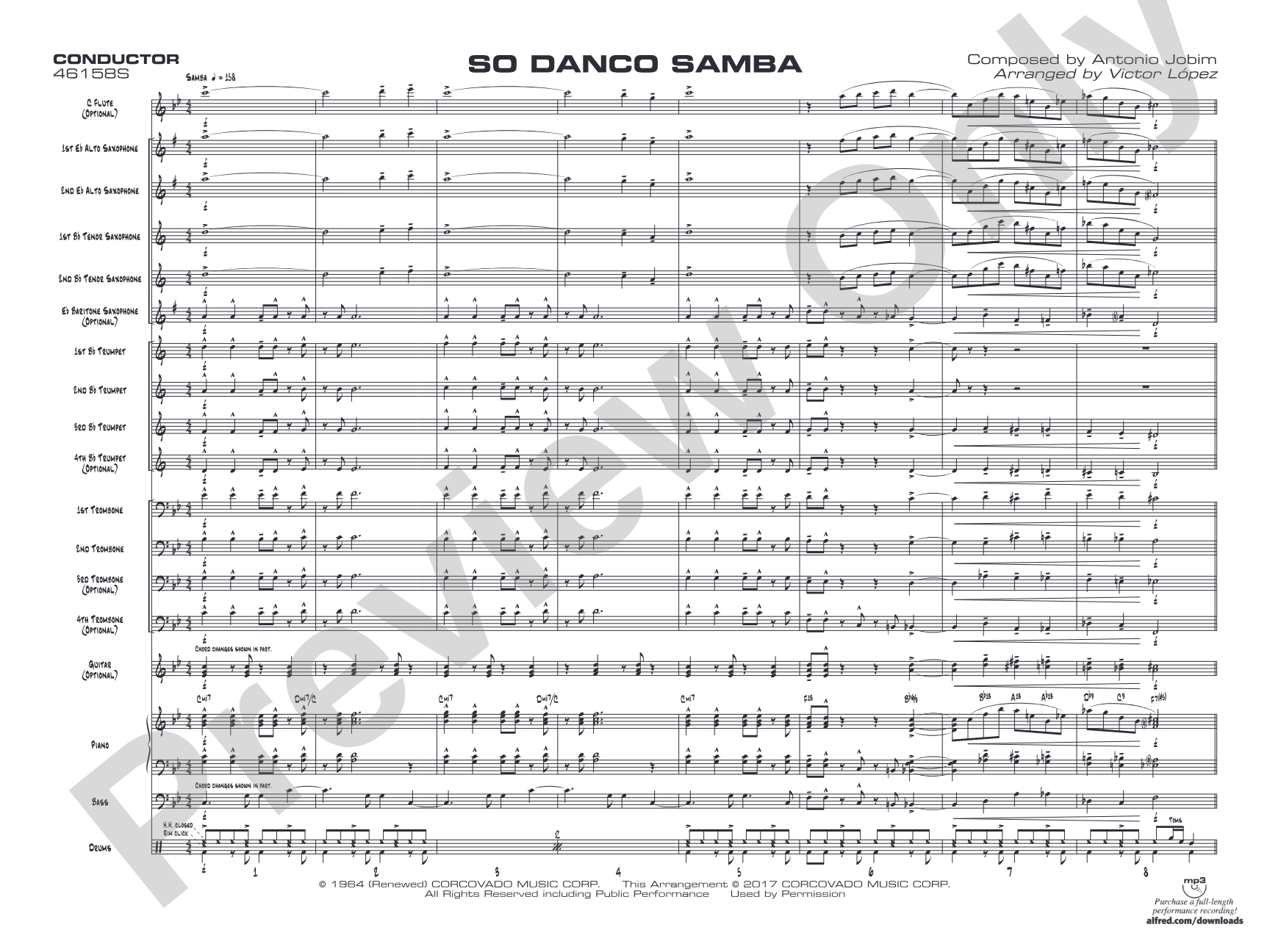 So Danco Samba: Jazz Ensemble Conductor Score & Parts