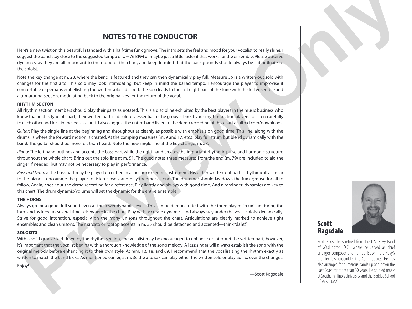 I've Grown Accustomed to Her (His) Face: Vocal Solo with Jazz Ensemble Conductor Score & Parts