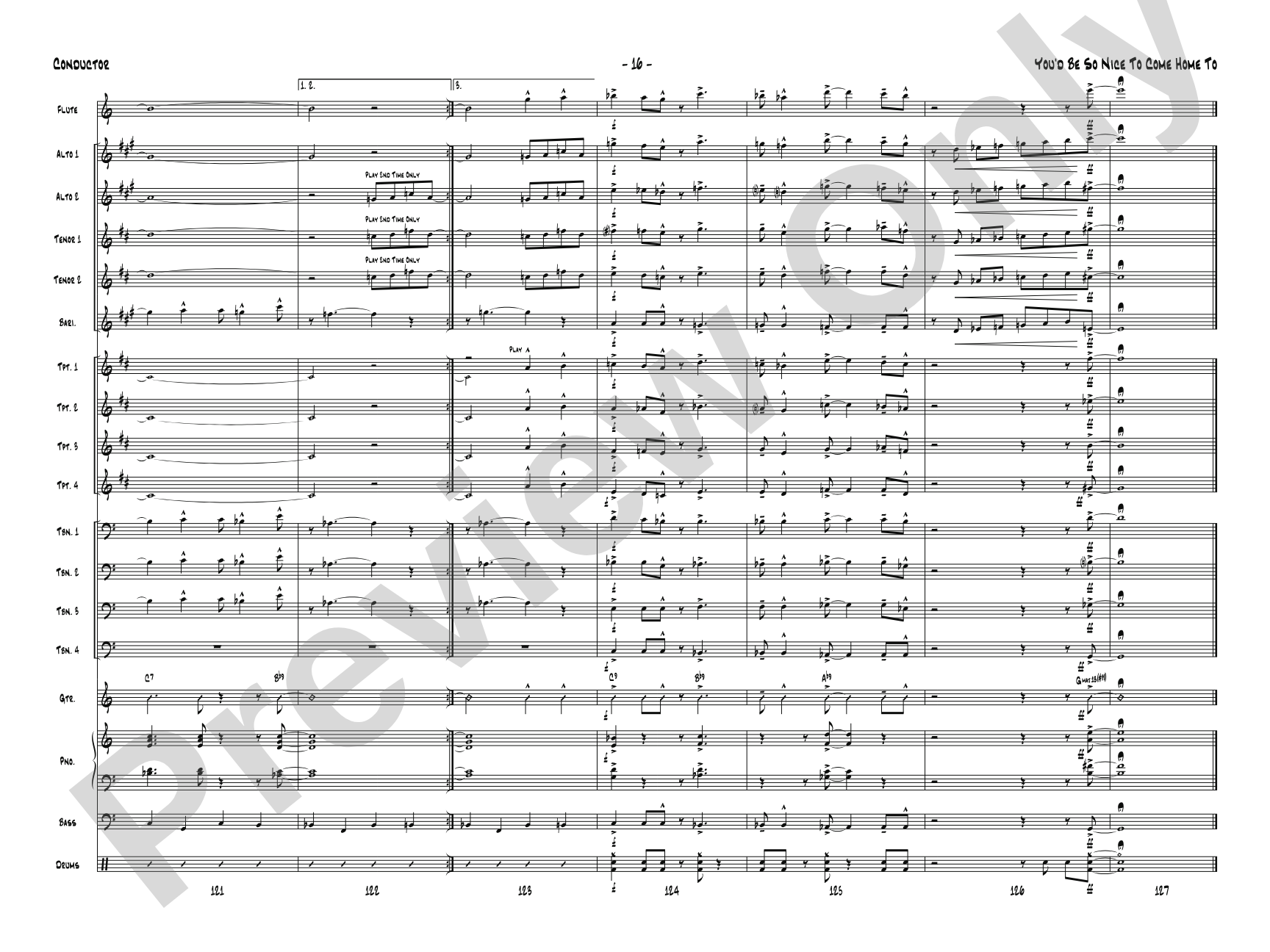 You'd Be So Nice to Come Home To: Jazz Ensemble Conductor Score & Parts