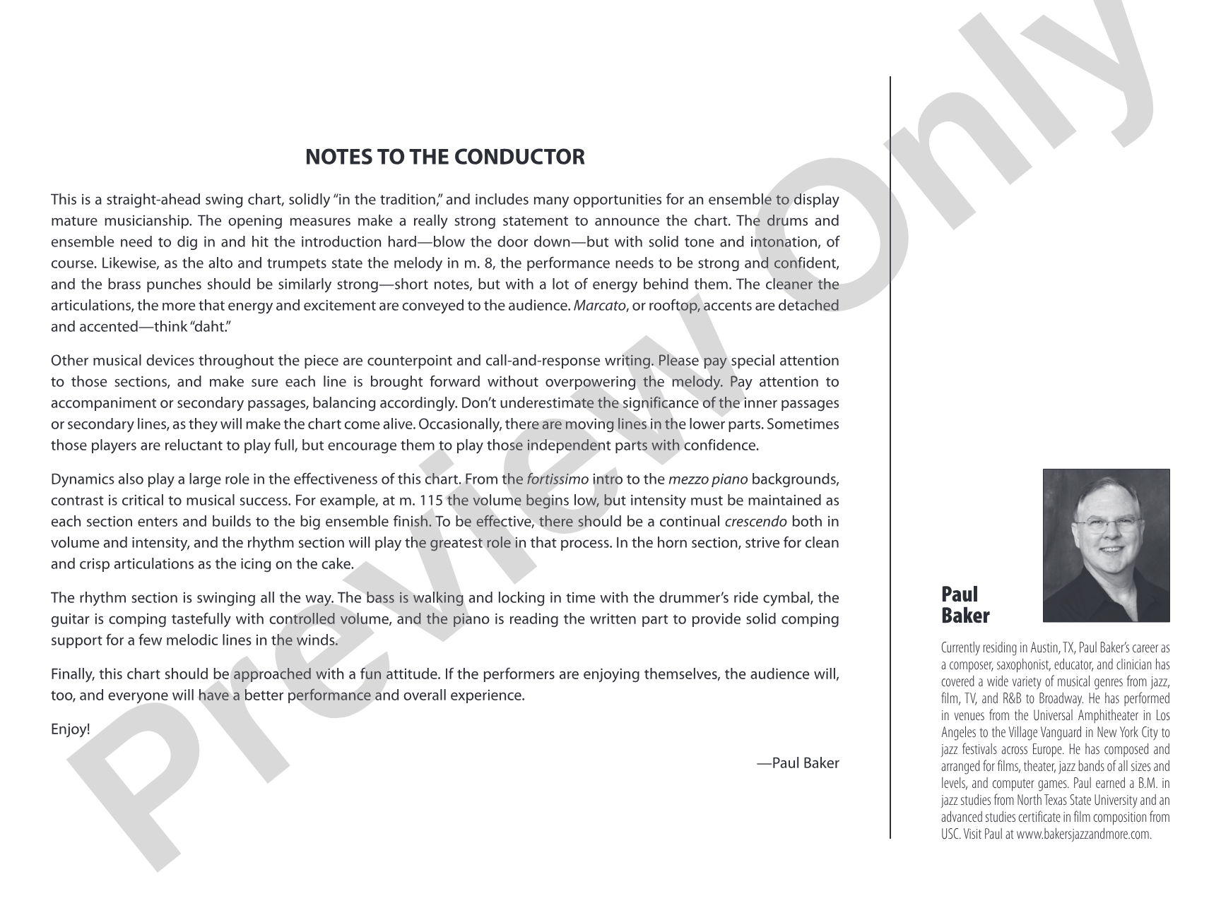 You'd Be So Nice to Come Home To: Jazz Ensemble Conductor Score & Parts