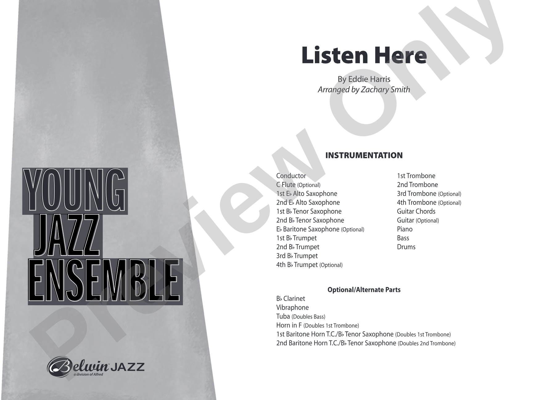 Listen Here: Jazz Ensemble Conductor Score & Parts