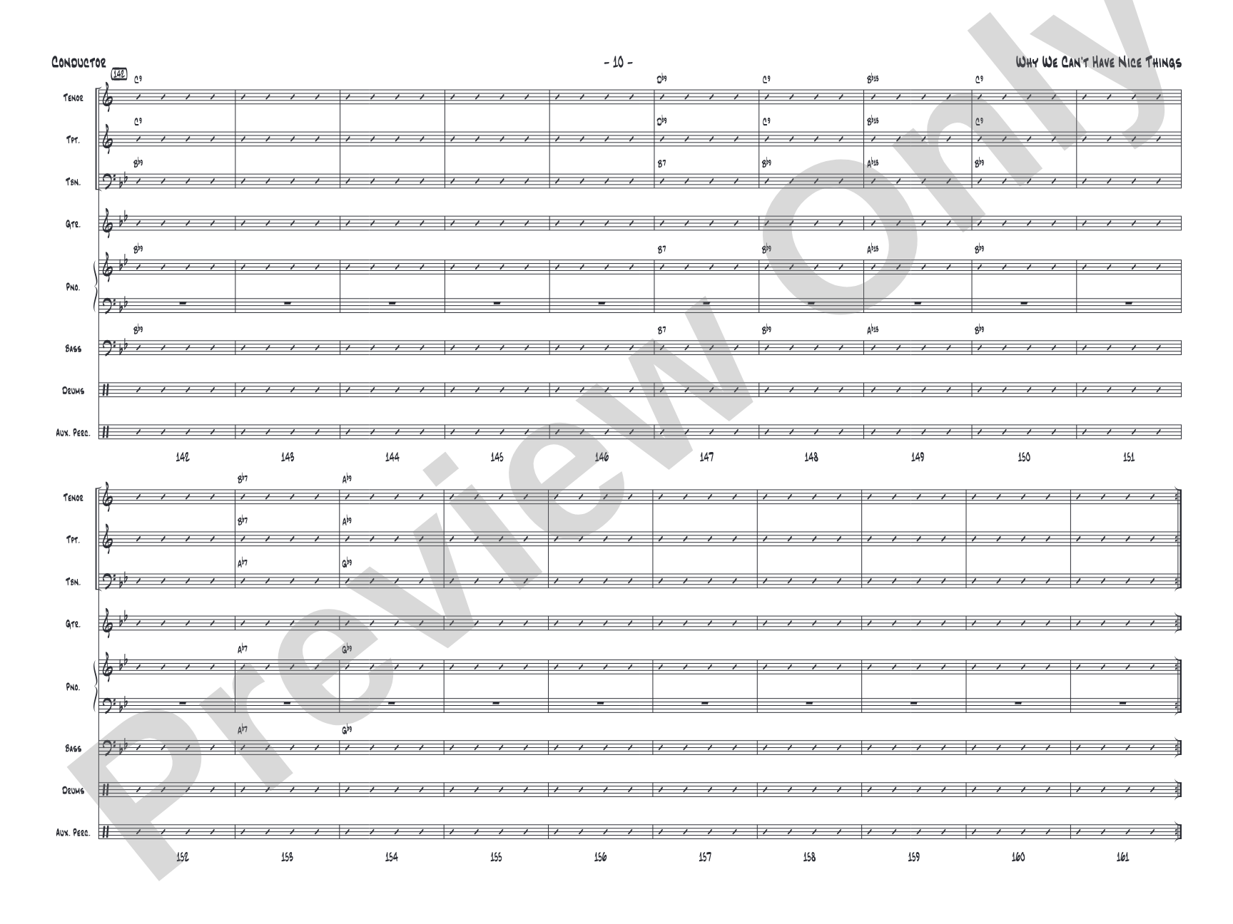 Why We Can't Have Nice Things: Jazz Ensemble Conductor Score & Parts